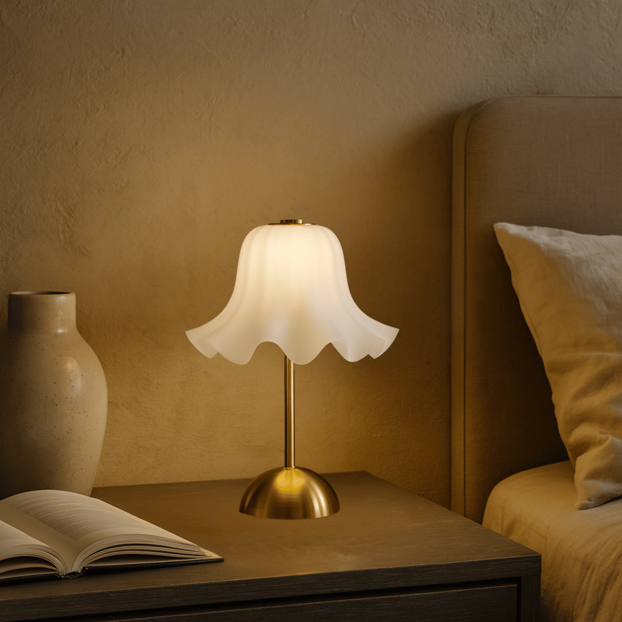 Blomvik Rechargeable LED Flower Table Lamp Dimmable, Lamps, Sculptural Touch