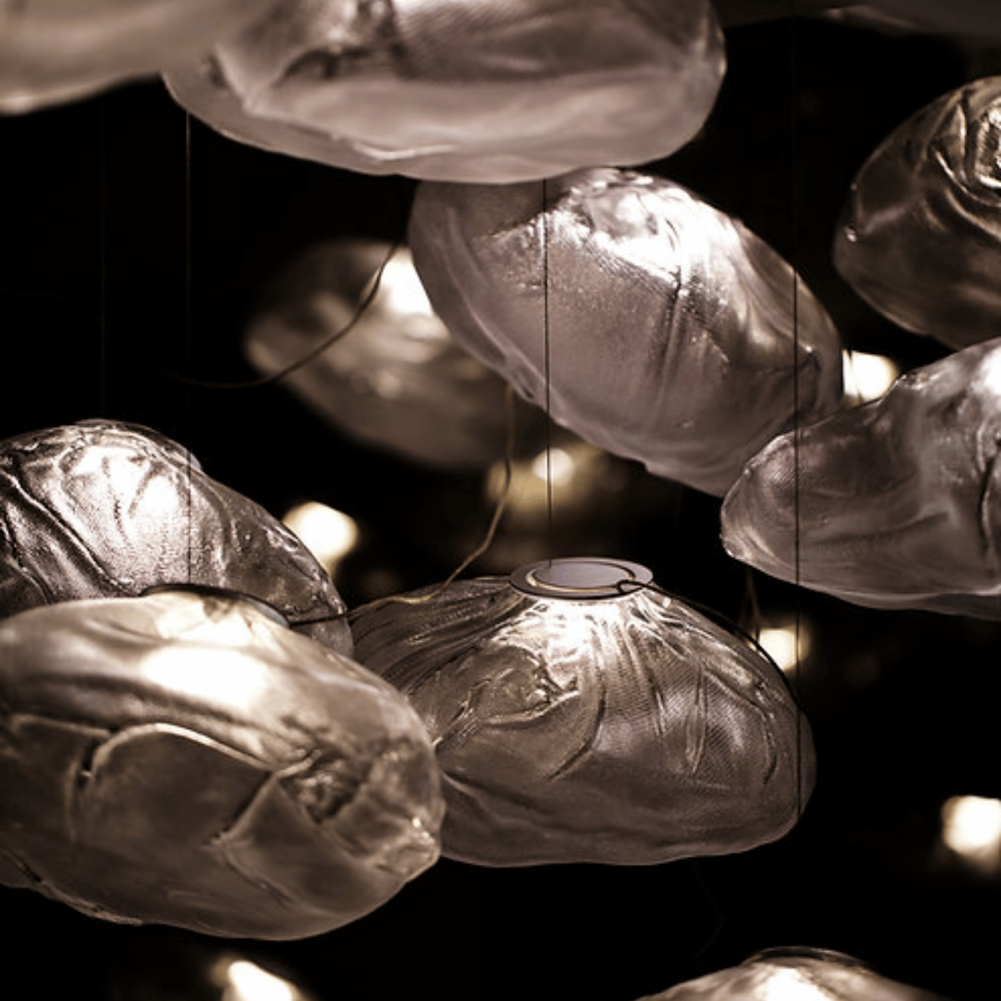 Nordic Cloud Glass Pendant Light for Modern Homes, Ceiling Fixtures, Driva Sculptural