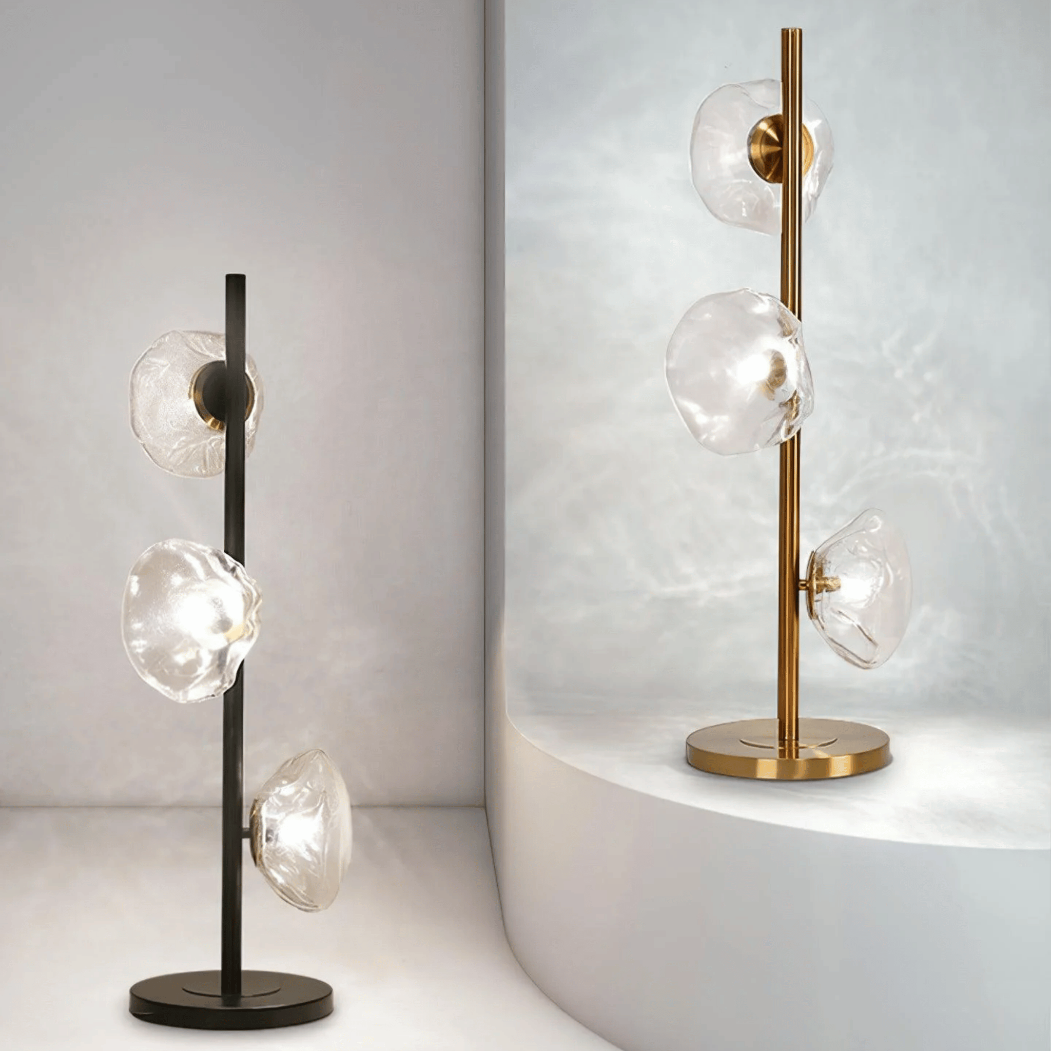 Elden Artistic Glass LED Table Lamp for Modern Spaces, Lamps, Sculptural Light