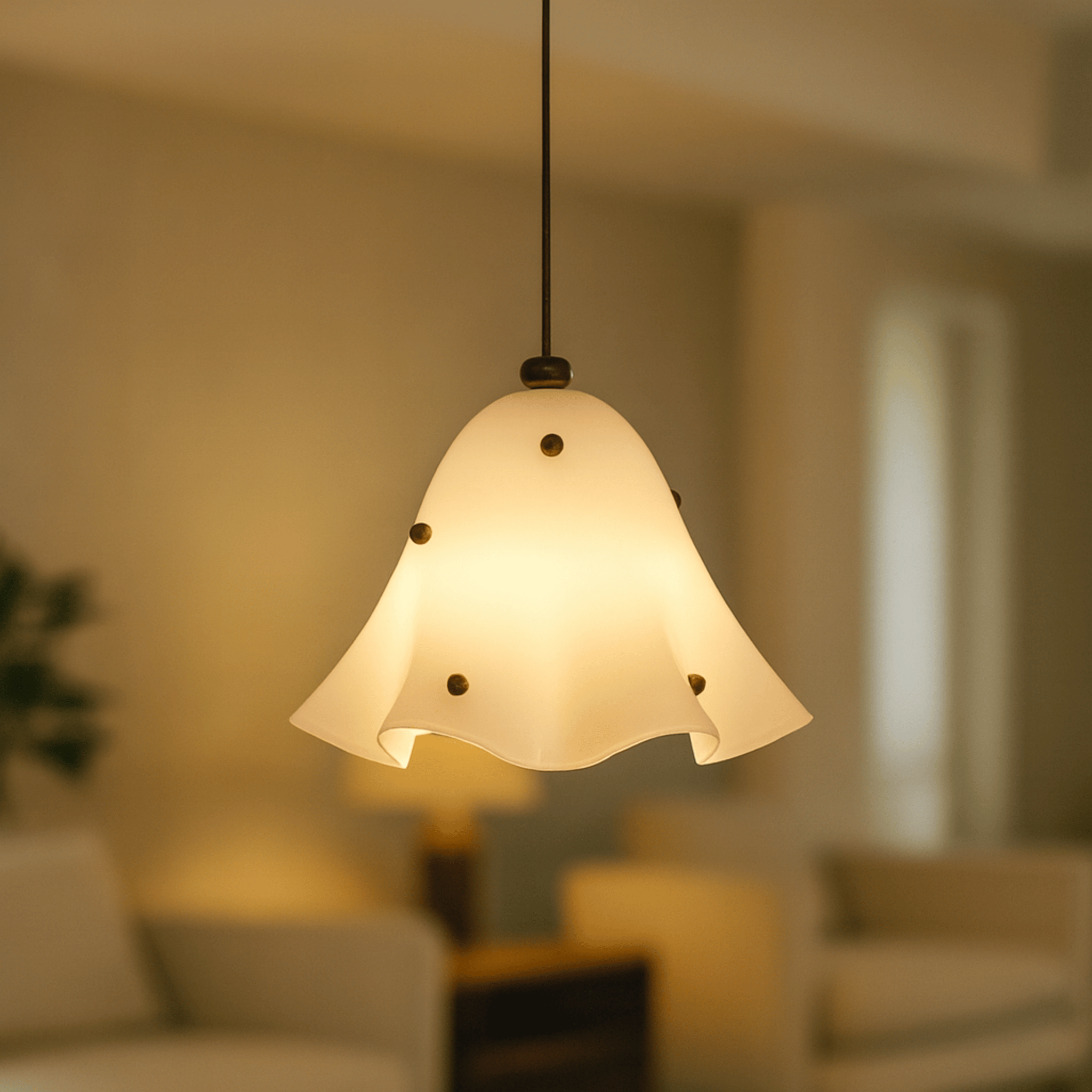 Colorful Glass Pendant Light – Nordic Art Deco LED, White, Ceiling Fixtures, Farglys