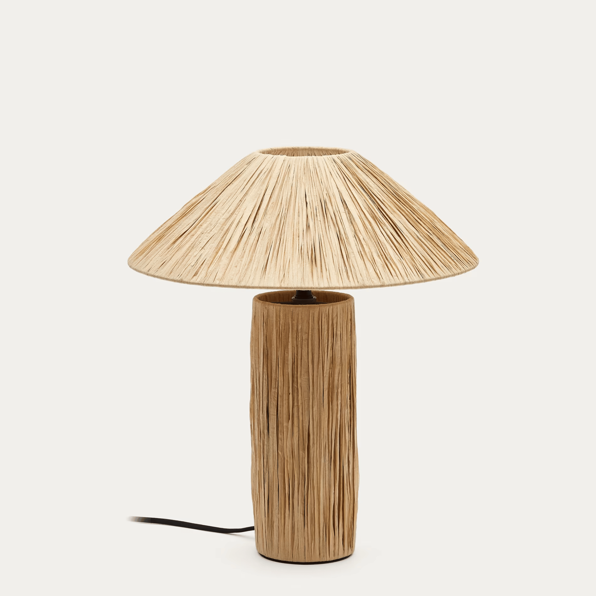 Fletta Raffia Table Lamp – Wabi-Sabi Bedside Light, Lamps, Handwoven