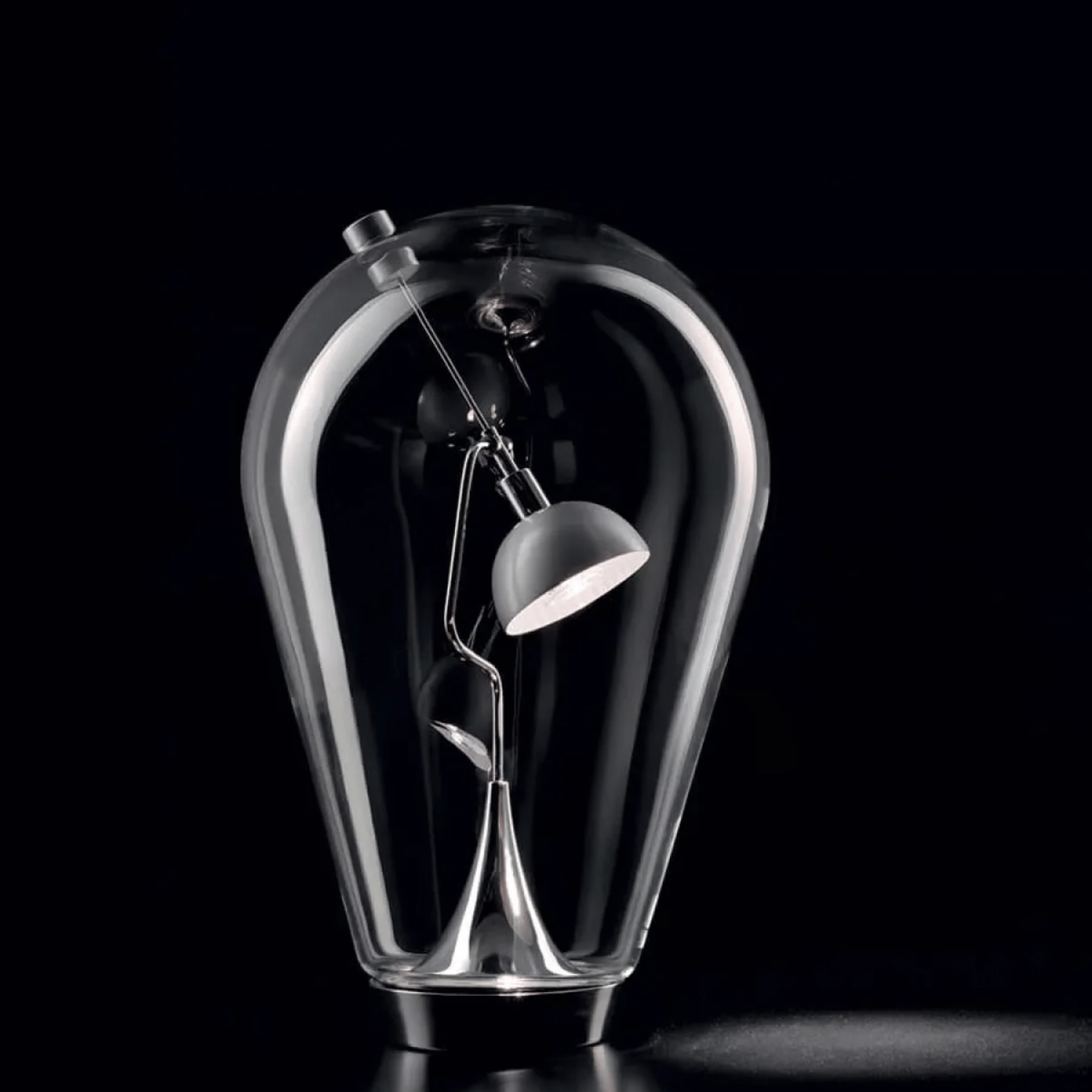Vintage Glass Globe Table Lamp Warm 3000K LED, Lamps, Glasia 2 Sizes