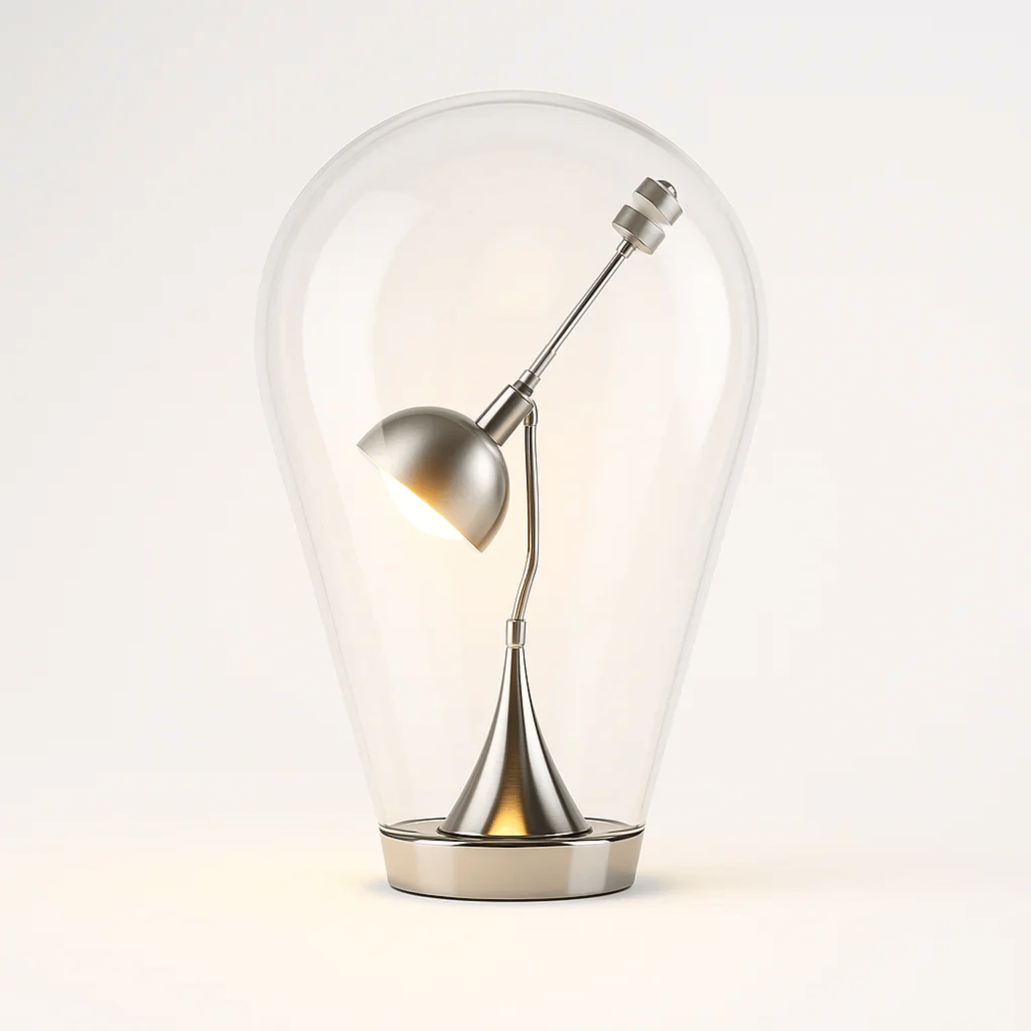 Vintage Glass Globe Table Lamp Warm 3000K LED, Big, Lamps, Glasia 2 Sizes