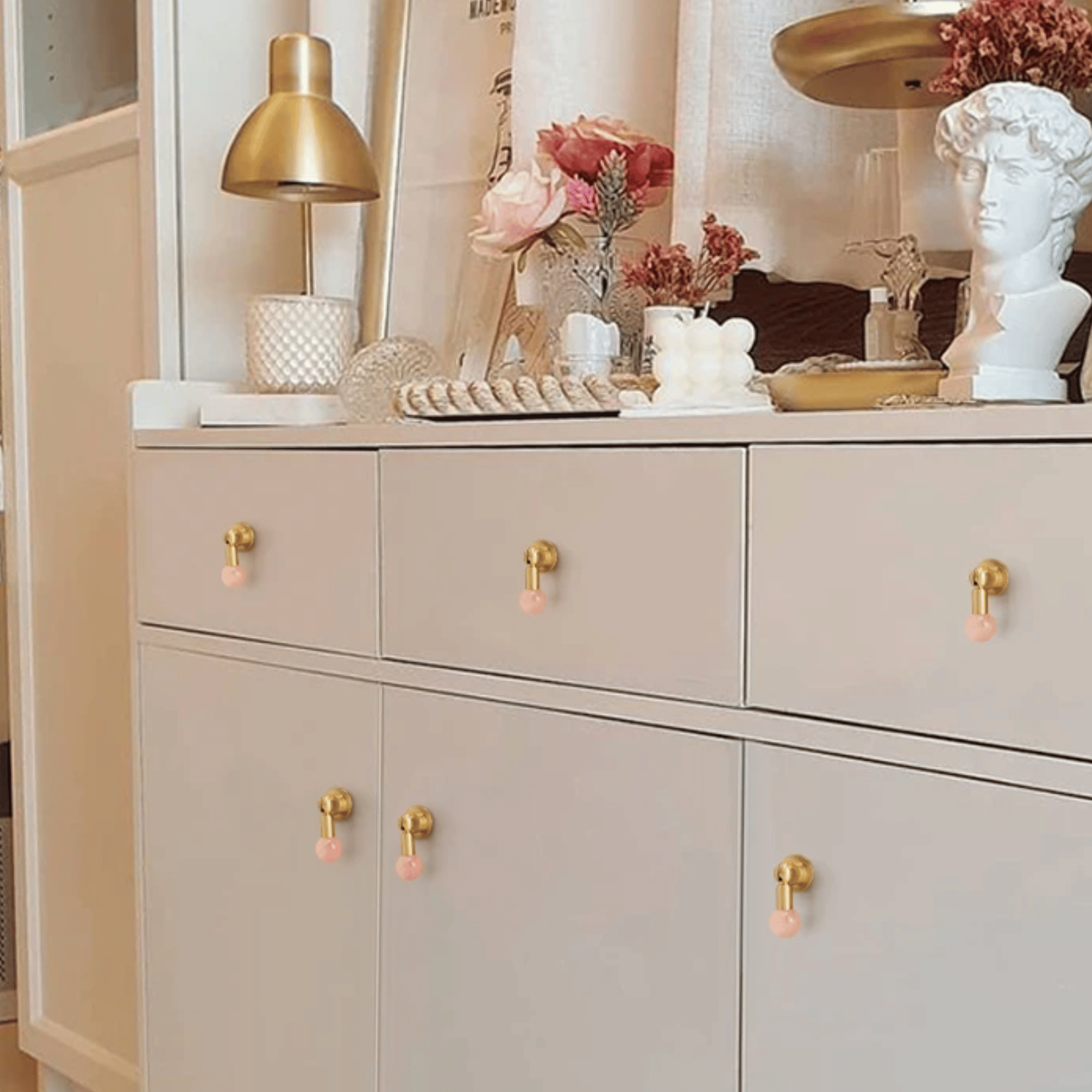 Crystal Cabinet Knob in Brass Decorative Hardware, Knobs & Handles, Glinta Decor
