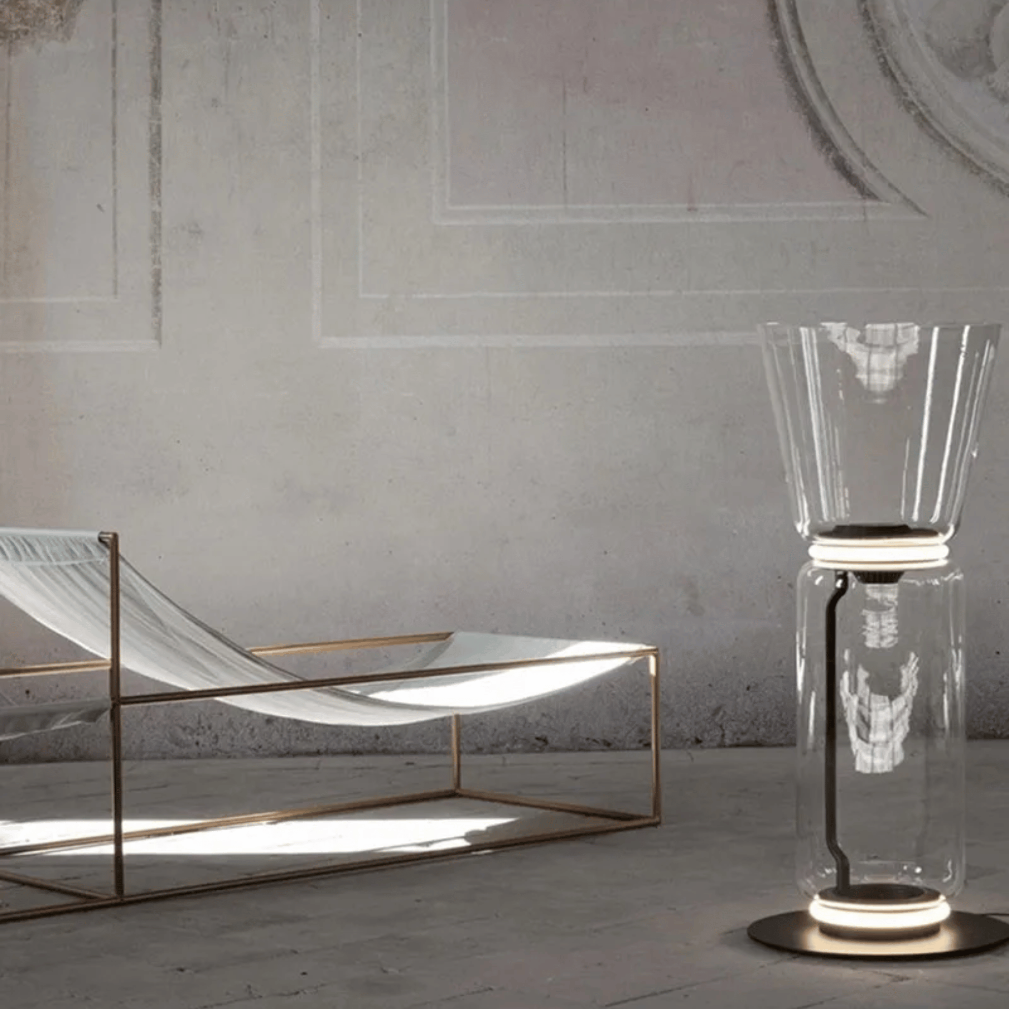 Glødra Sculptural Glass Floor Lamp Warm Nordic LED, Lamps, Hand-Blown