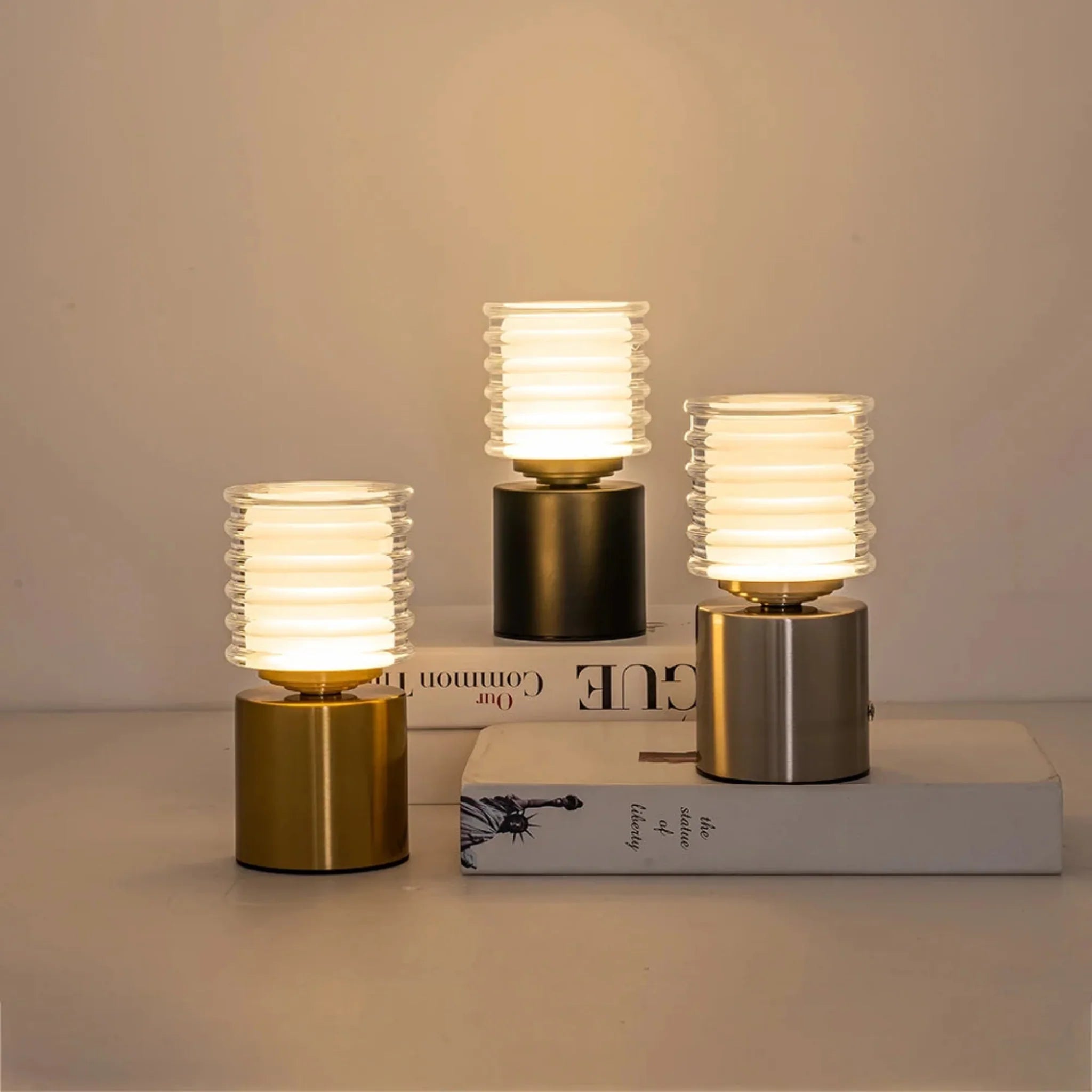 Rechargeable LED Table Lamp Touch Dimmer Control, Lamps, Glødra