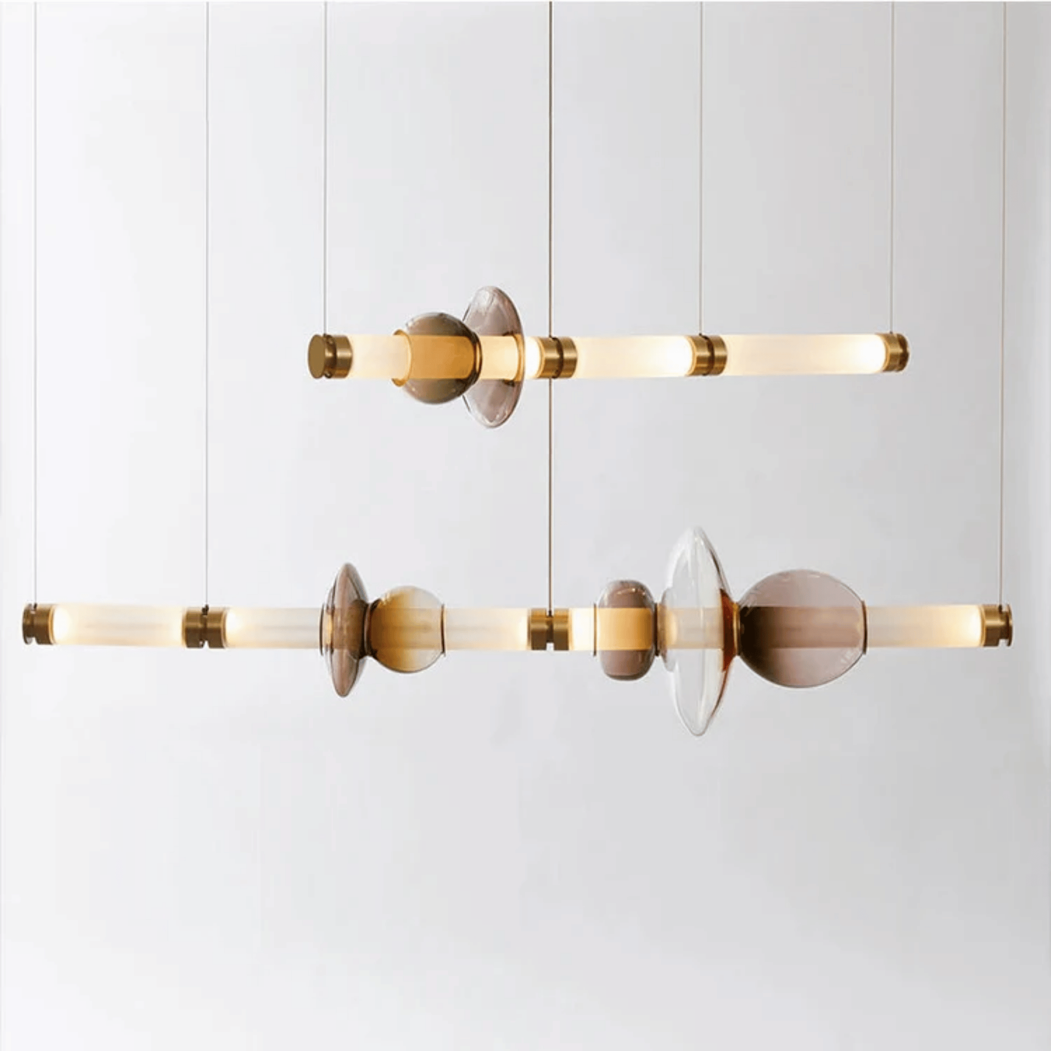 Nordic Glass Bar Chandelier — Warm LED Dining Light, Ceiling Fixtures, Glodstav for Room