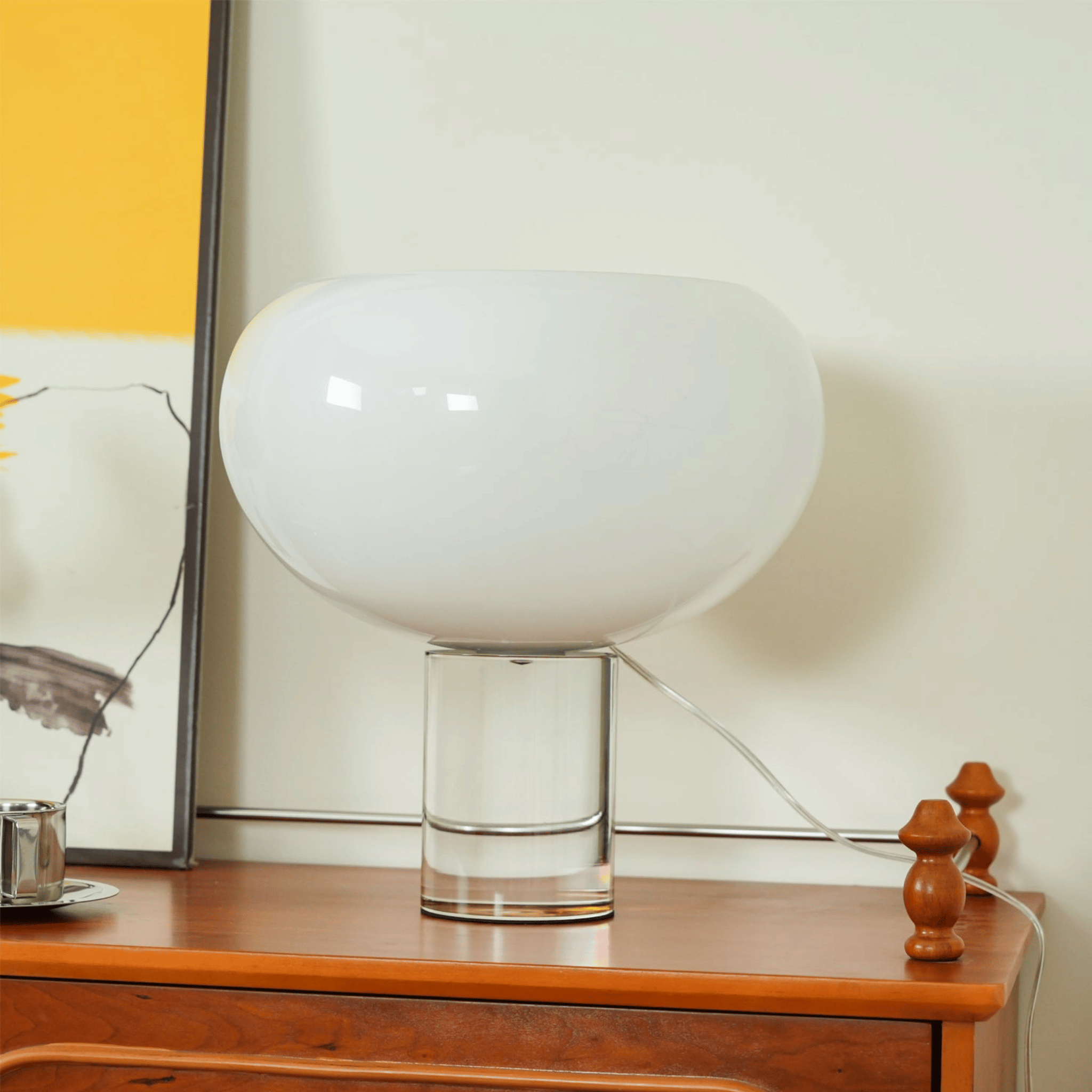 Scandinavian Frosted Glass Globe Table Lamp Decor, Lamps, Glodvei Large