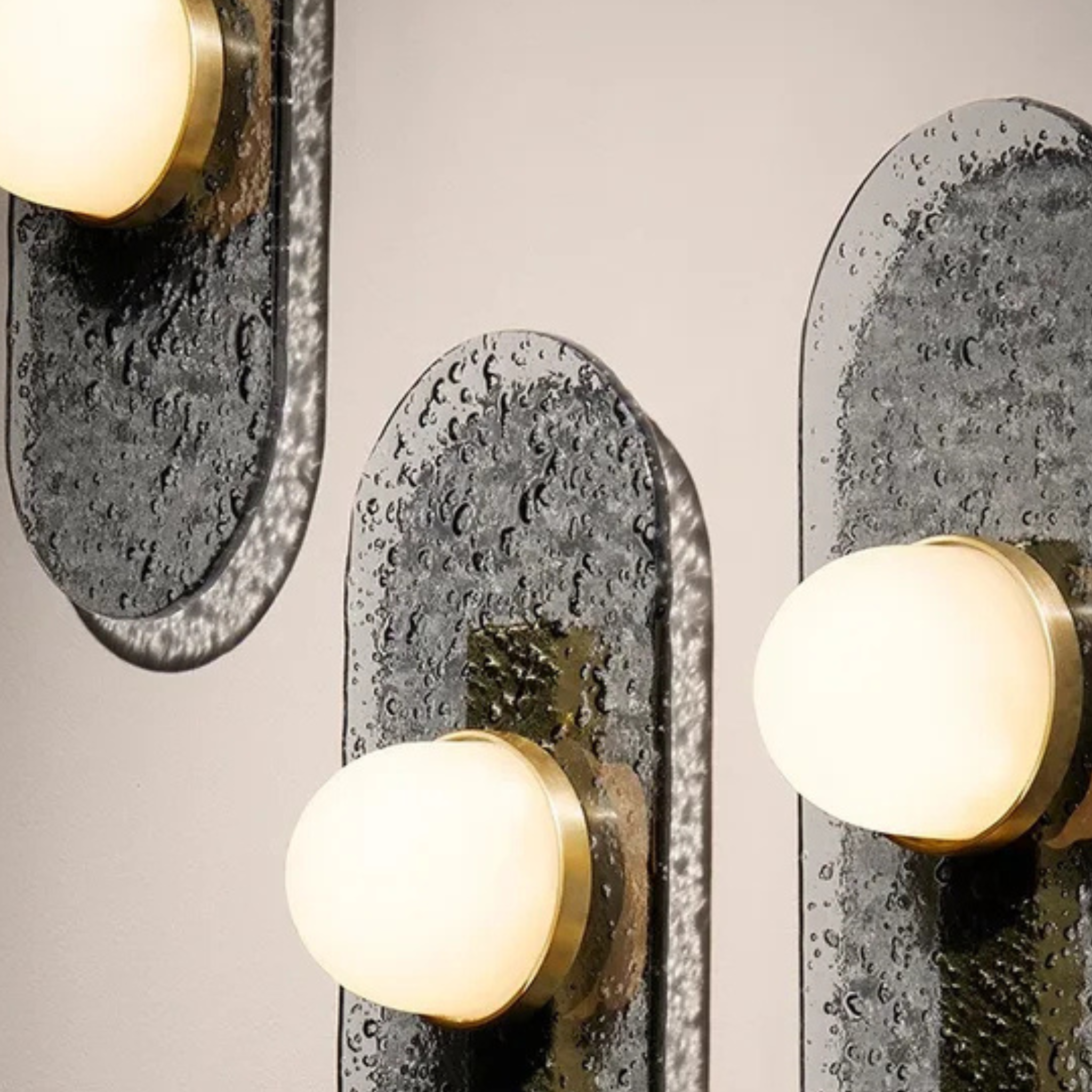 Nordic Glass Wall Sconce Single Twin Triple Light, Fixtures, Glödra Minimalist Multi-Head