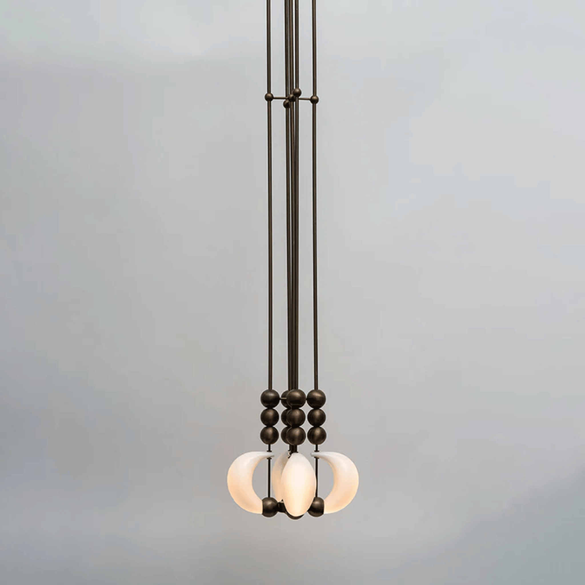 Gold Chrome LED Luxury Hanging Pendant Light Skonne, Ceiling Fixtures, Glödvik Polished