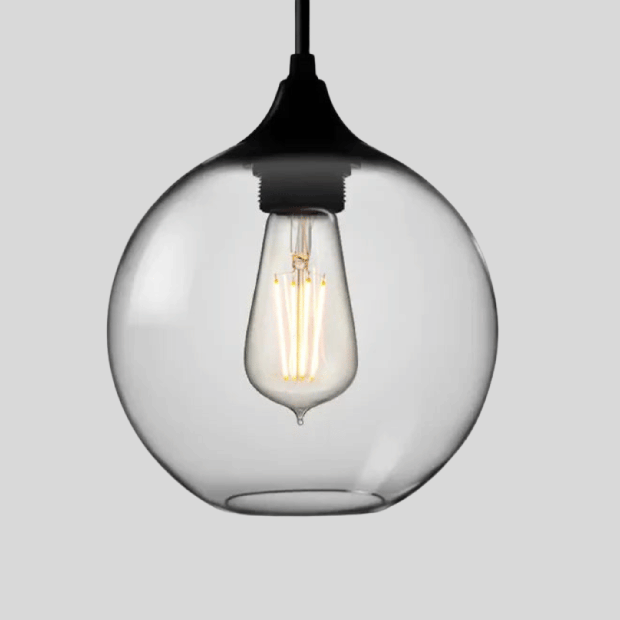 Glora Mouth-Blown Glass Pendant Light Scandinavian, Rosa, Ceiling Fixtures, Artisan