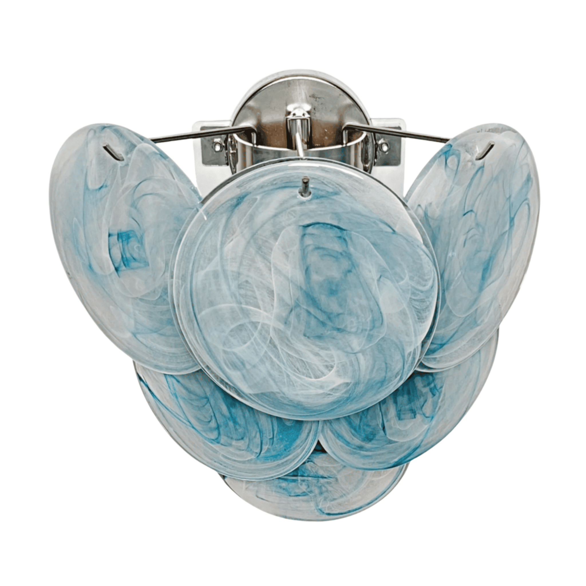 Gløva Stained Glass Wall Lamp Warm Vintage Glow, Light Fixtures, in Chrome