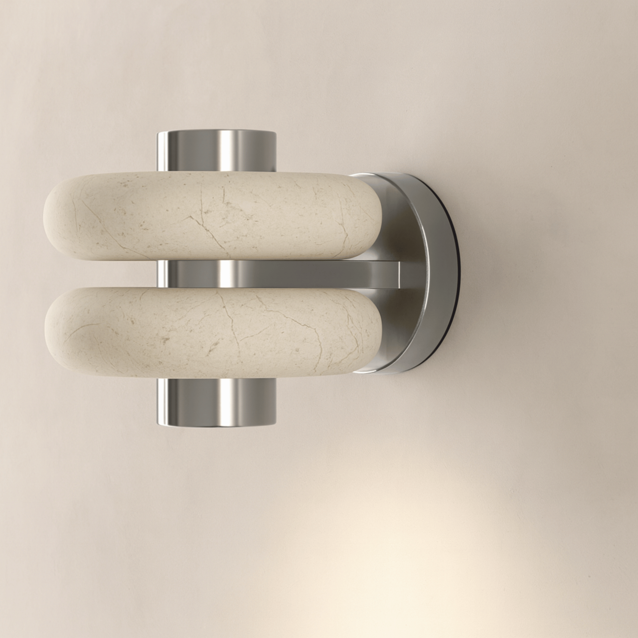 Grenvid Marble Wall Sconce Green Stone LED Lighting, White, Light Fixtures, Nordic Design