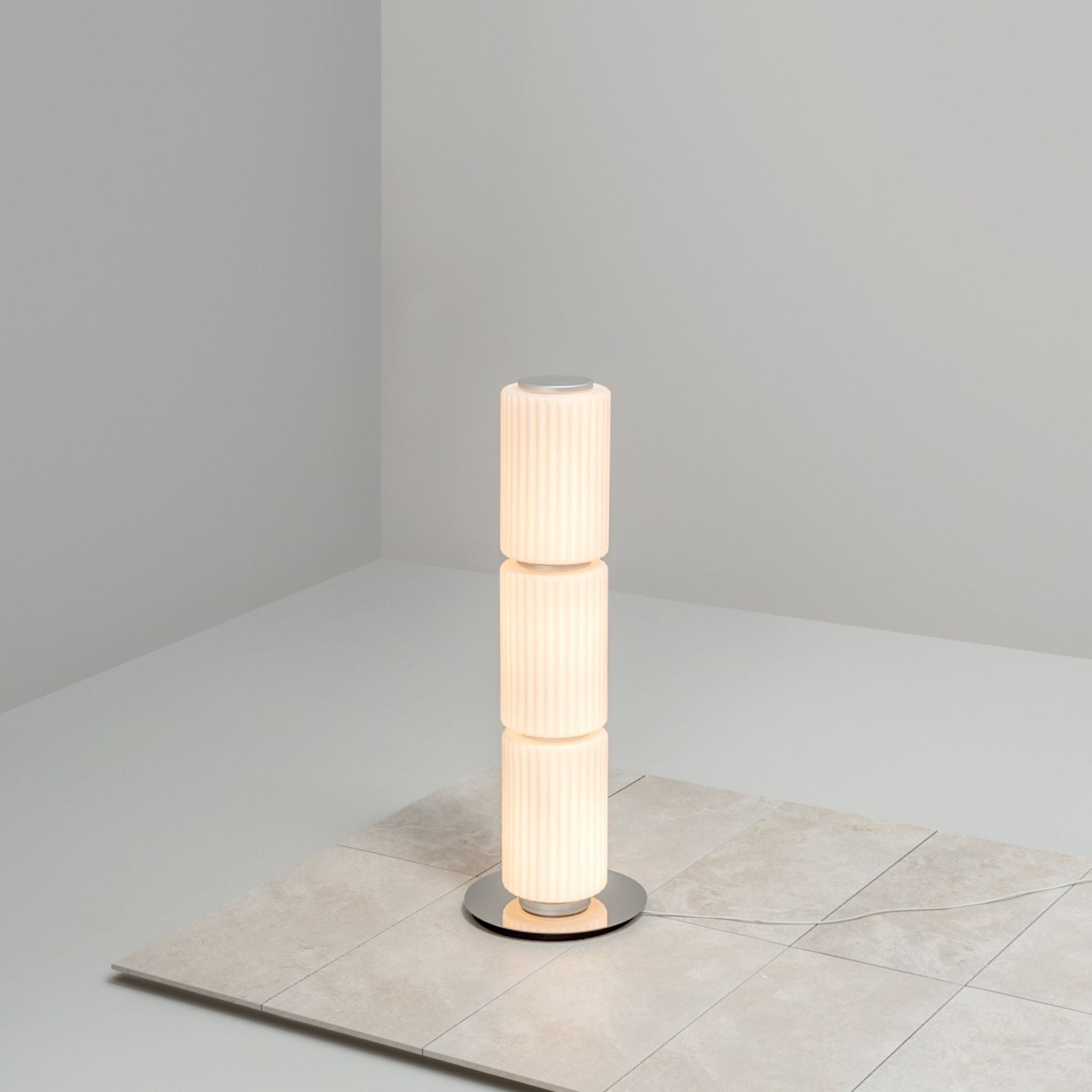 Milk White Gourd Glass Floor Lamp Nordic LED Design, Small / Warm Light 3000k, Lamps, Gryta Ambient