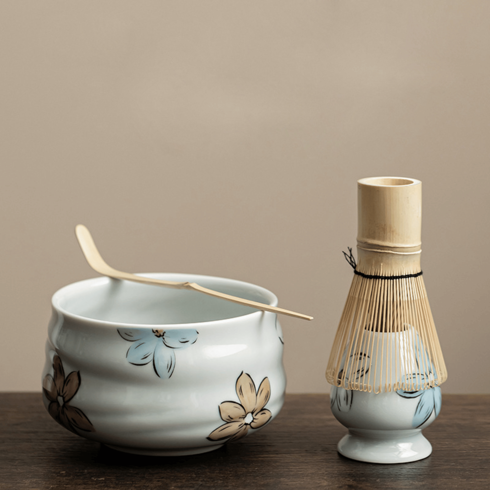 Hvisk Cherry Blossom Matcha Ceremony Set - 4 Piece, Tea Sets, Ceramic 4-Piece