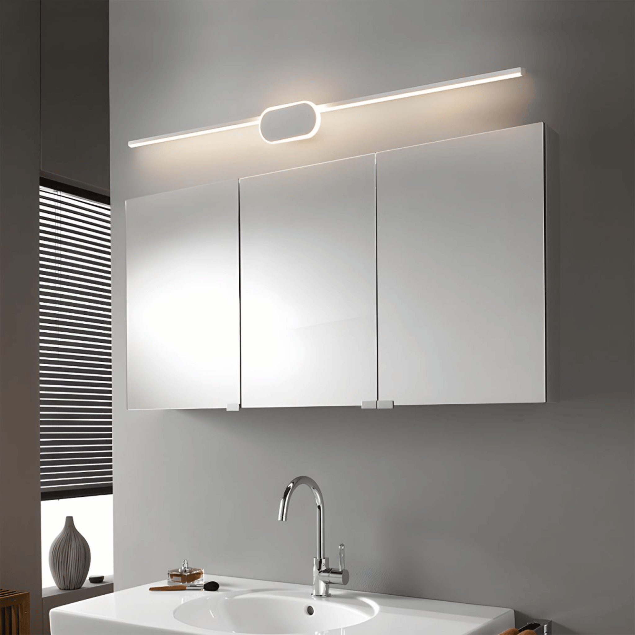 White Minimalist LED Wall Sconce Scandinavian Style, Light Fixtures, Hvita Modern