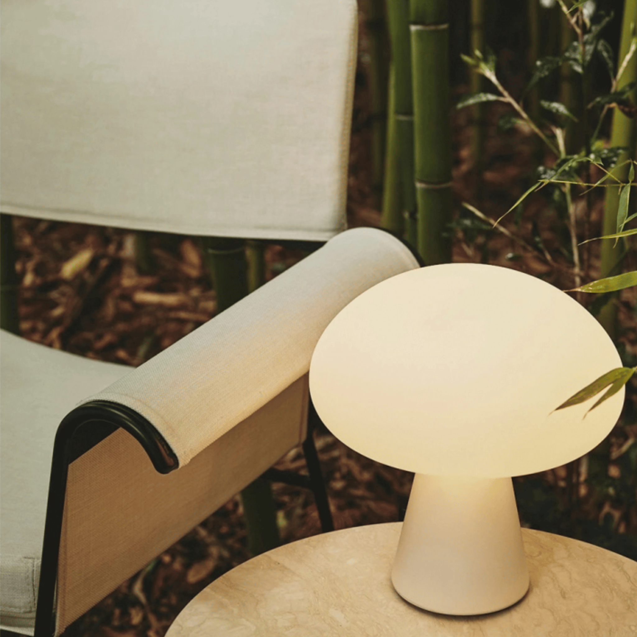 Mushroom Table Lamp Dimmable Cordless Rechargeable, Desk Lamps, Knopp