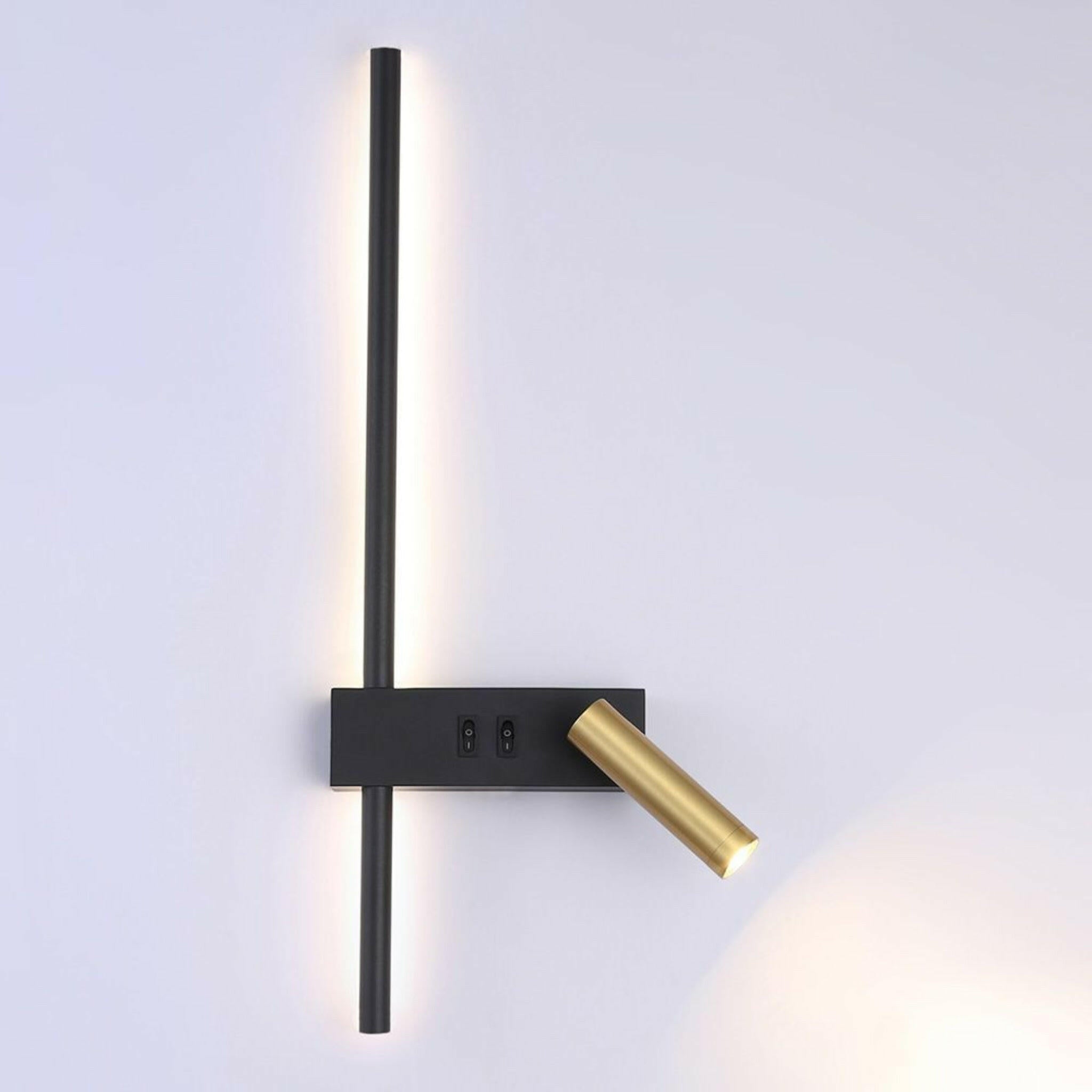 Kveld Scandinavian Iron Wall Sconce Warm LED Light, Fixtures, Minimalist Nordic