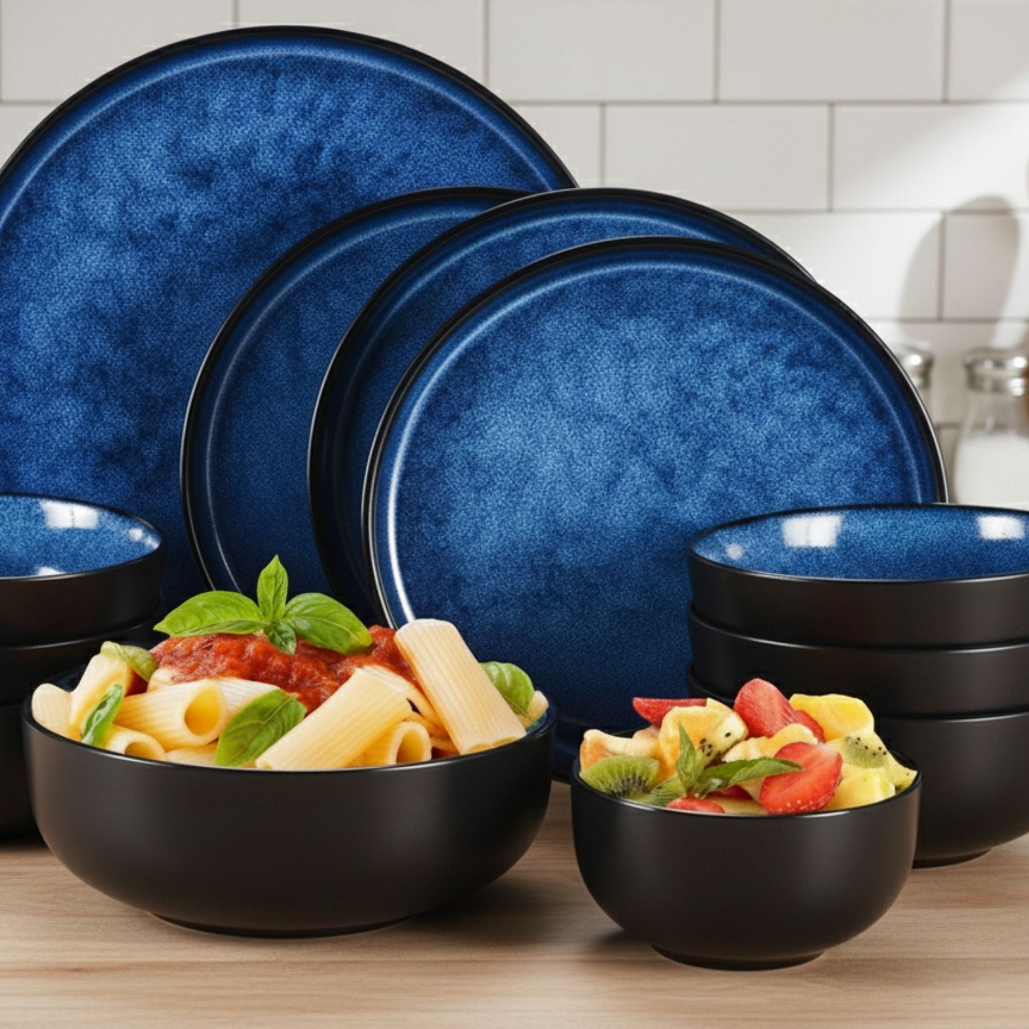 Nordic 16-Piece Ceramic Dinnerware Set by Skonne, Sets, Lera for Four
