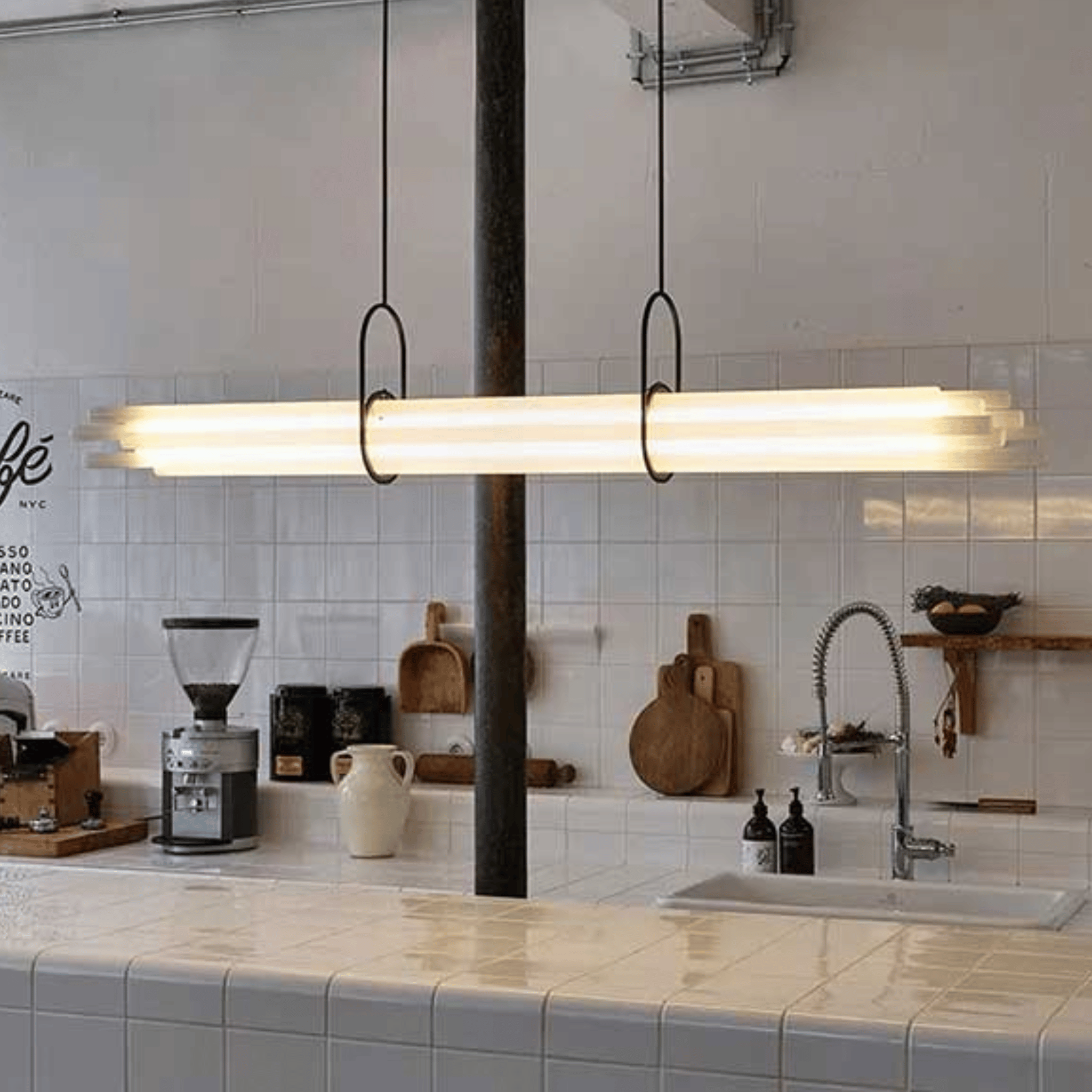 Linne Linear Pendant Light — Nordic Aluminum LED, Ceiling Fixtures, Modern