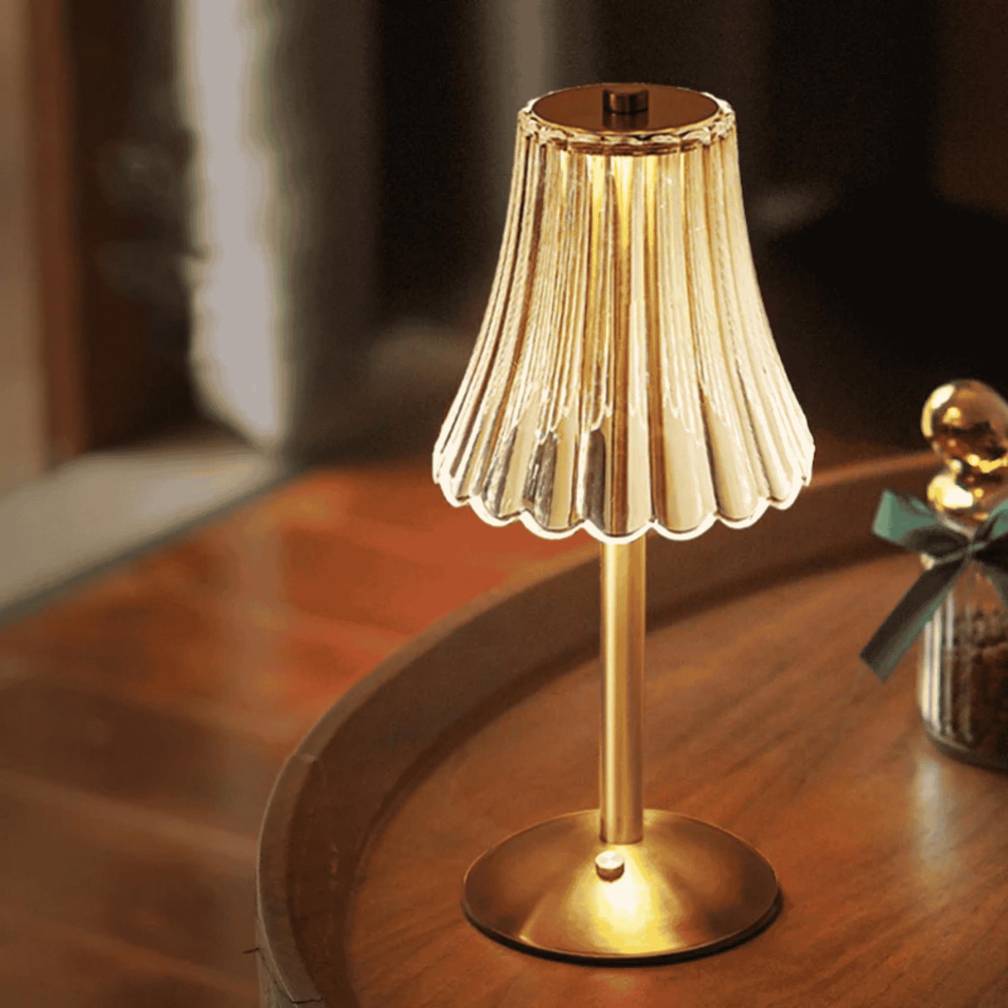 Rechargeable Crystal Table Lamp with Touch Control, Lamps, Lysglass Dimmable Cordless