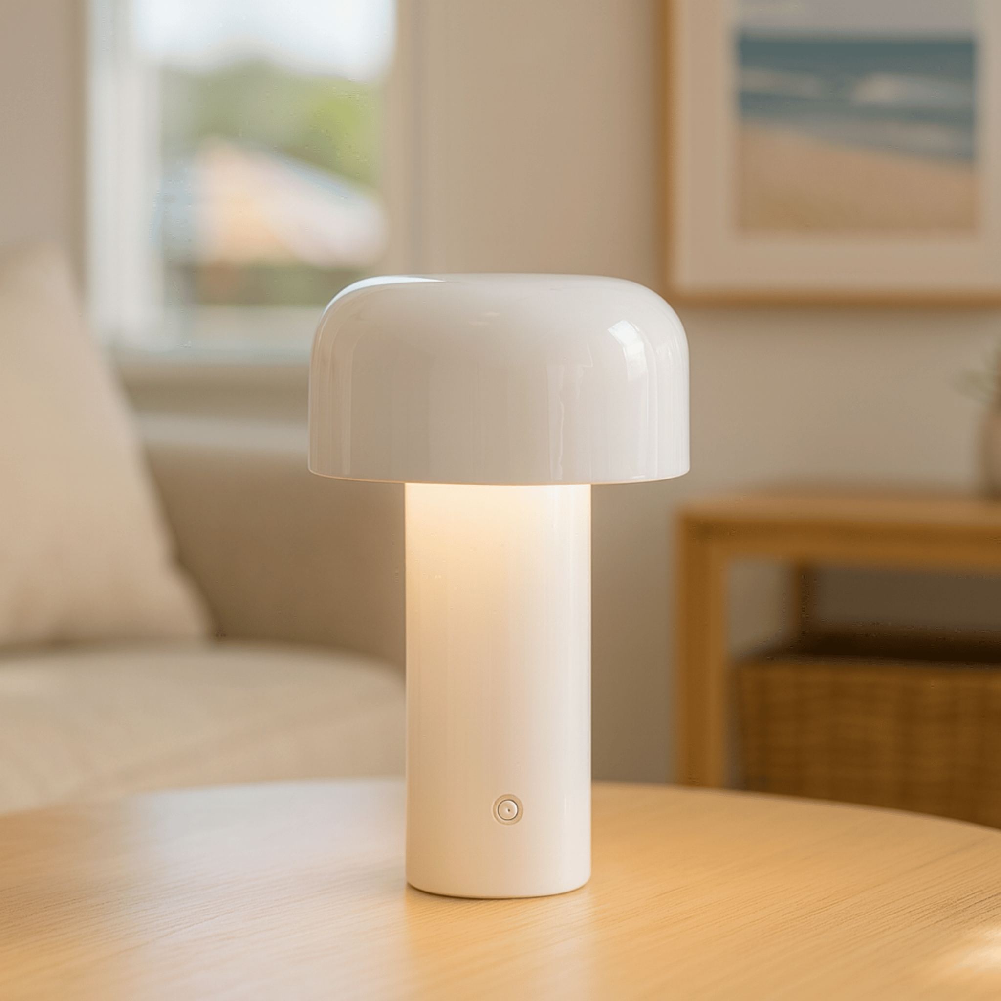Lysglo Cordless Touch Dimmable LED Table Lamp, White, Lamps, Rechargeable Dimming