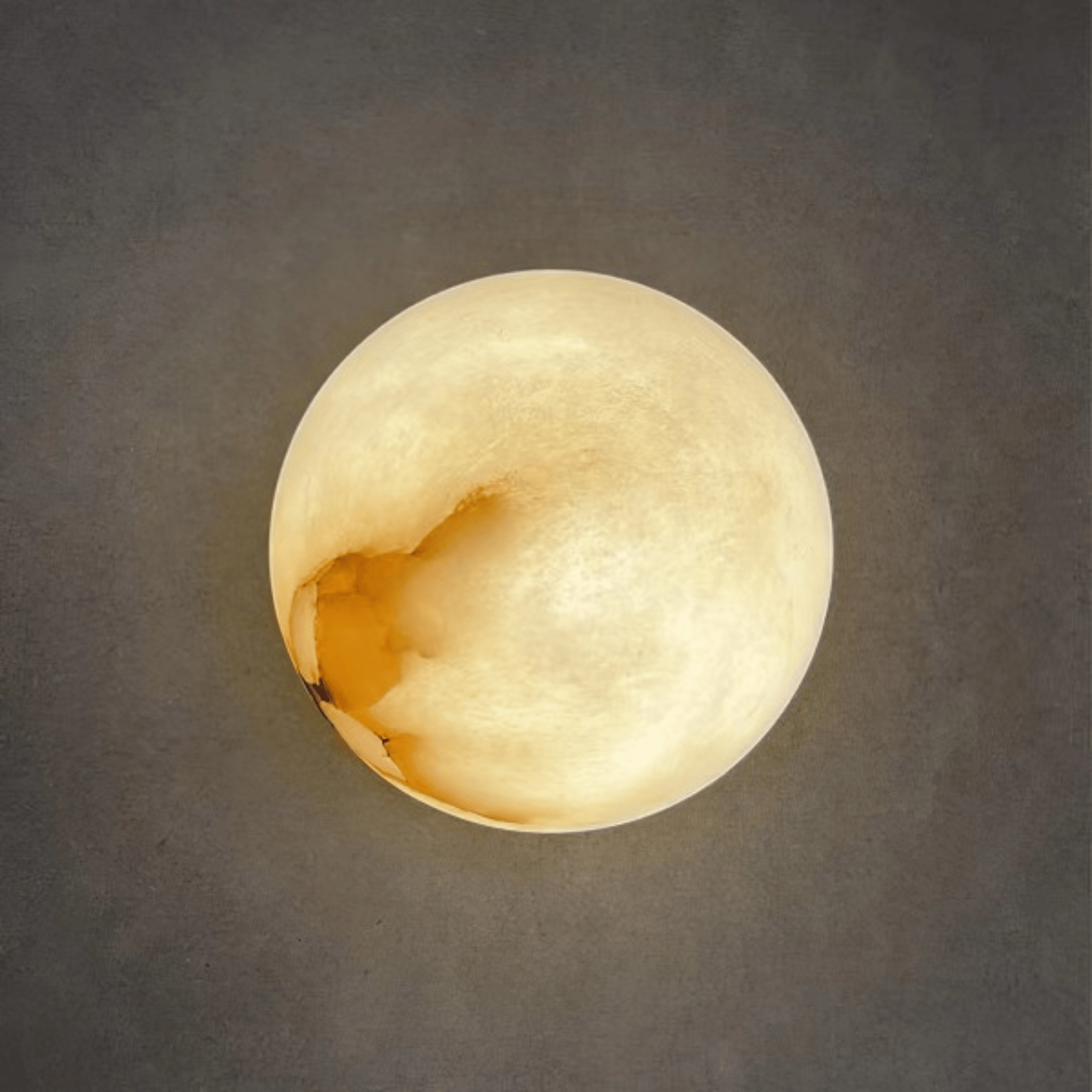 Marble Wall Sconce Natural Stone Warm Glow by Skonne, Light Fixtures, Marveld Copper Base