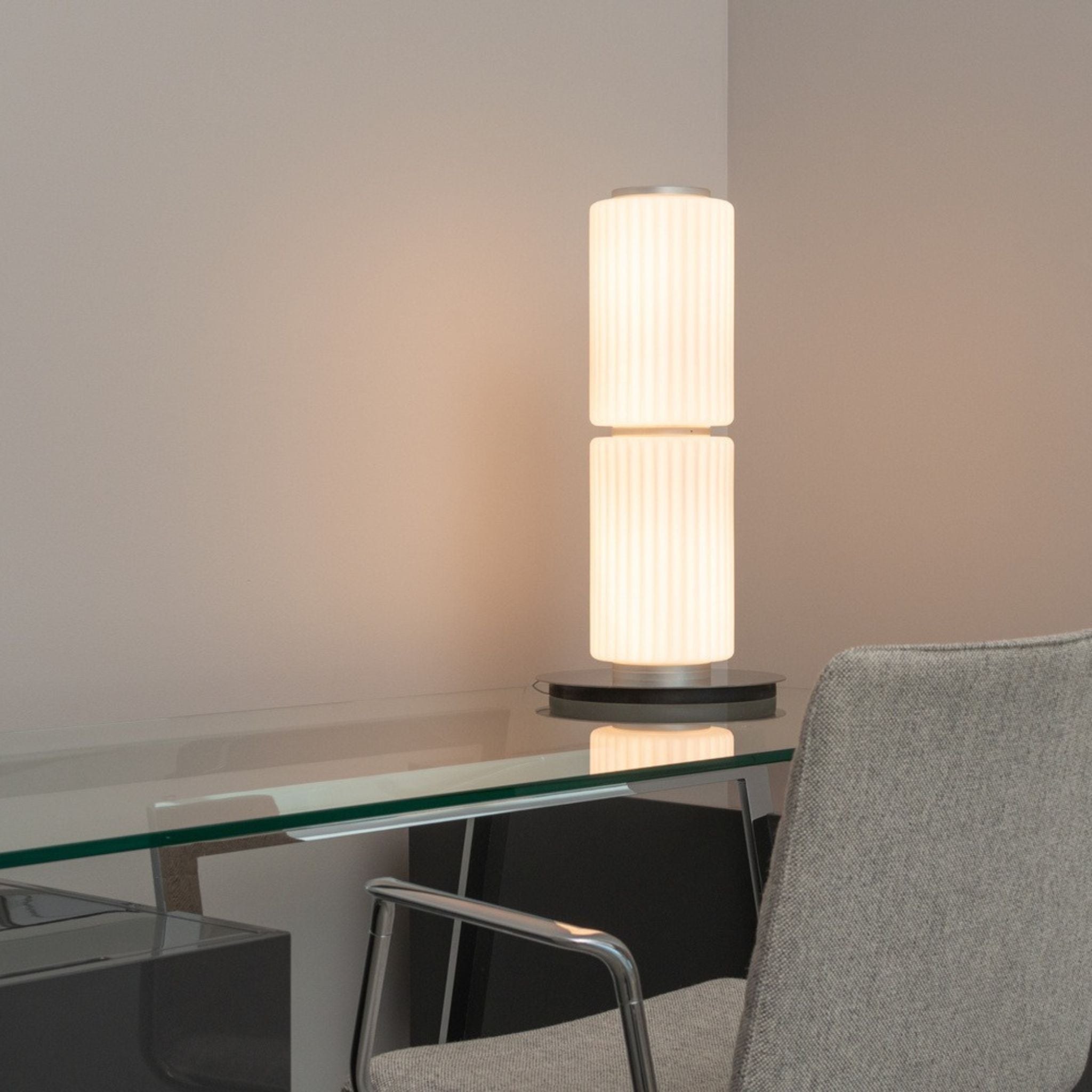 Milk White Sculptural Glass Table Lamp Nordic LED, Medium / Warm Light, Lamps, Mjölva