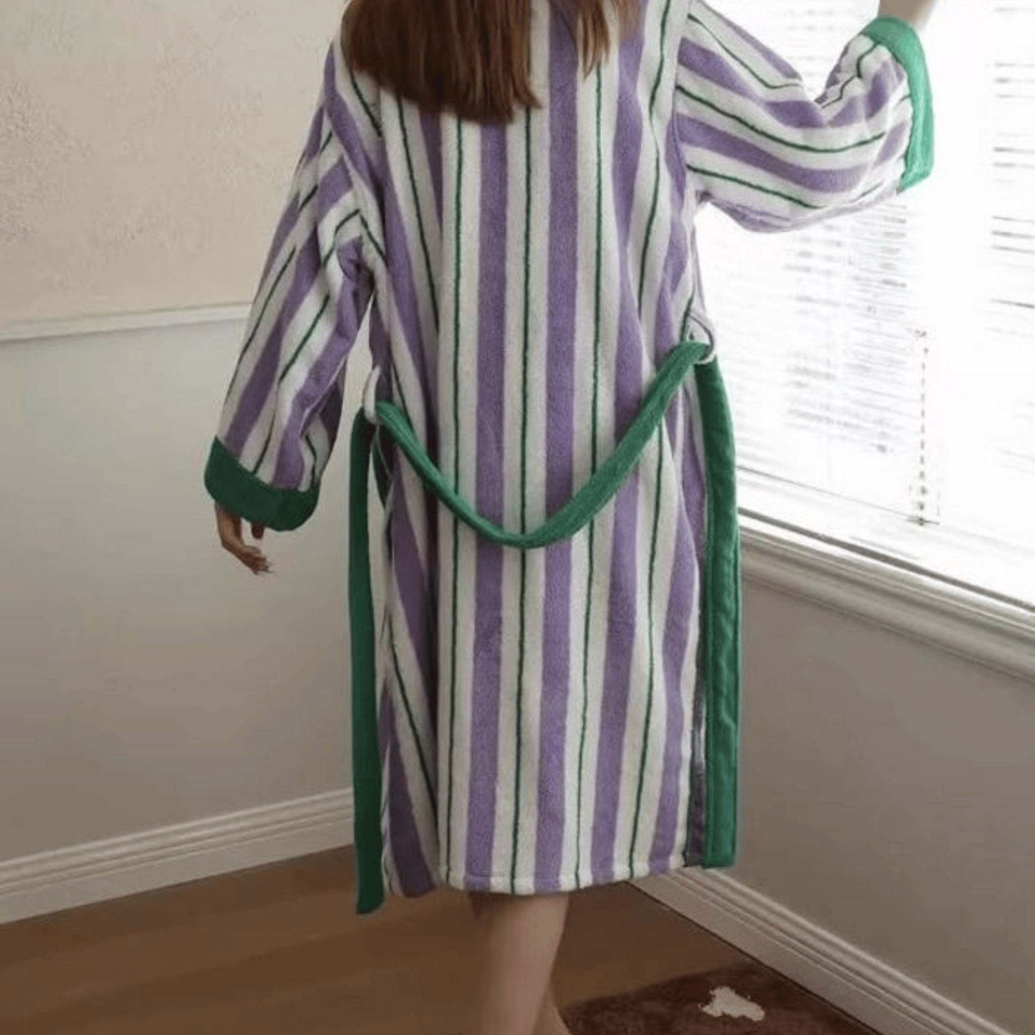 Mjuka Luxury Organic Cotton Bathrobe for Hotel Spa, Robes, Jacquard