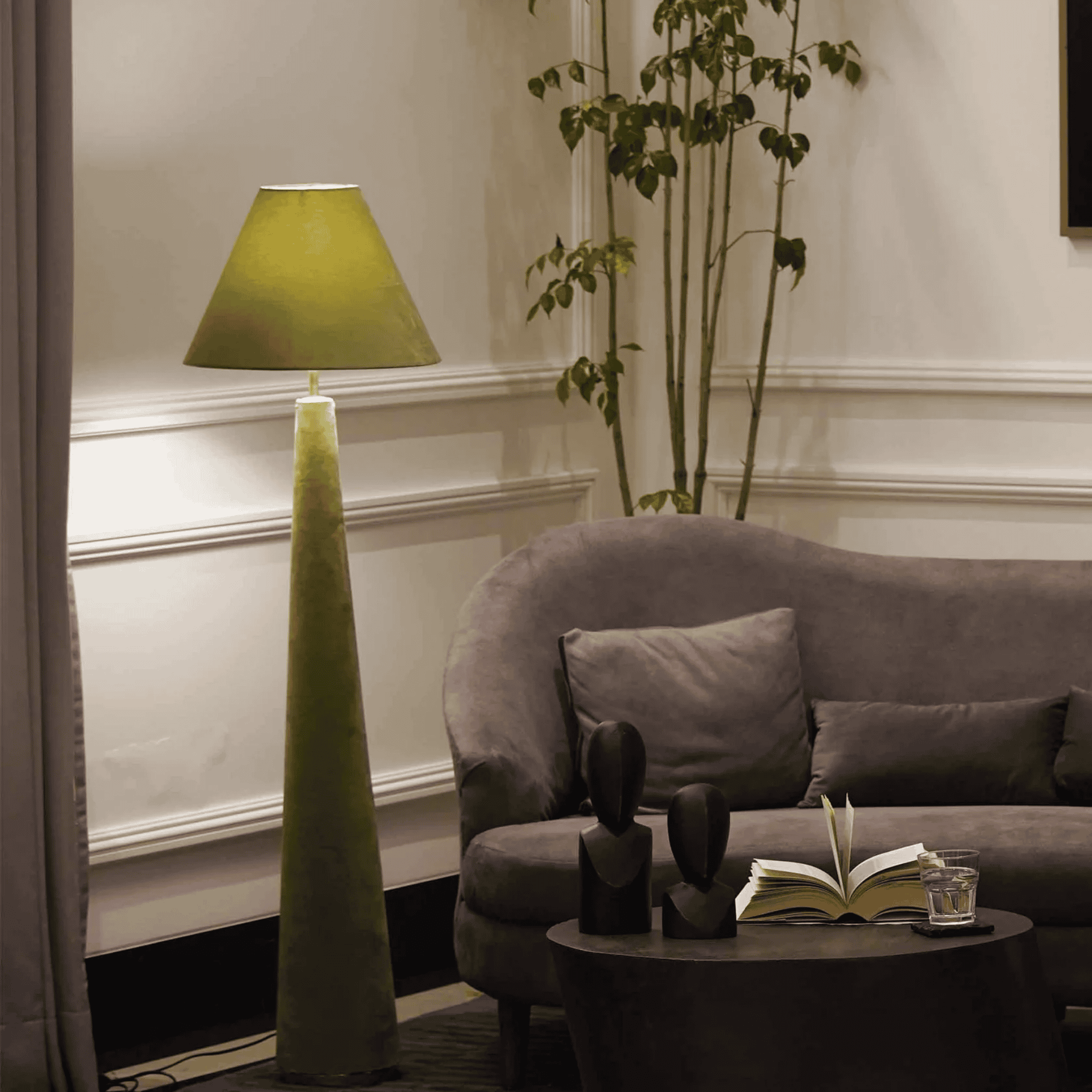 Mysa Velvet Fabric Shade Lamp for Nordic Interiors, Table Lamps, Minimalist