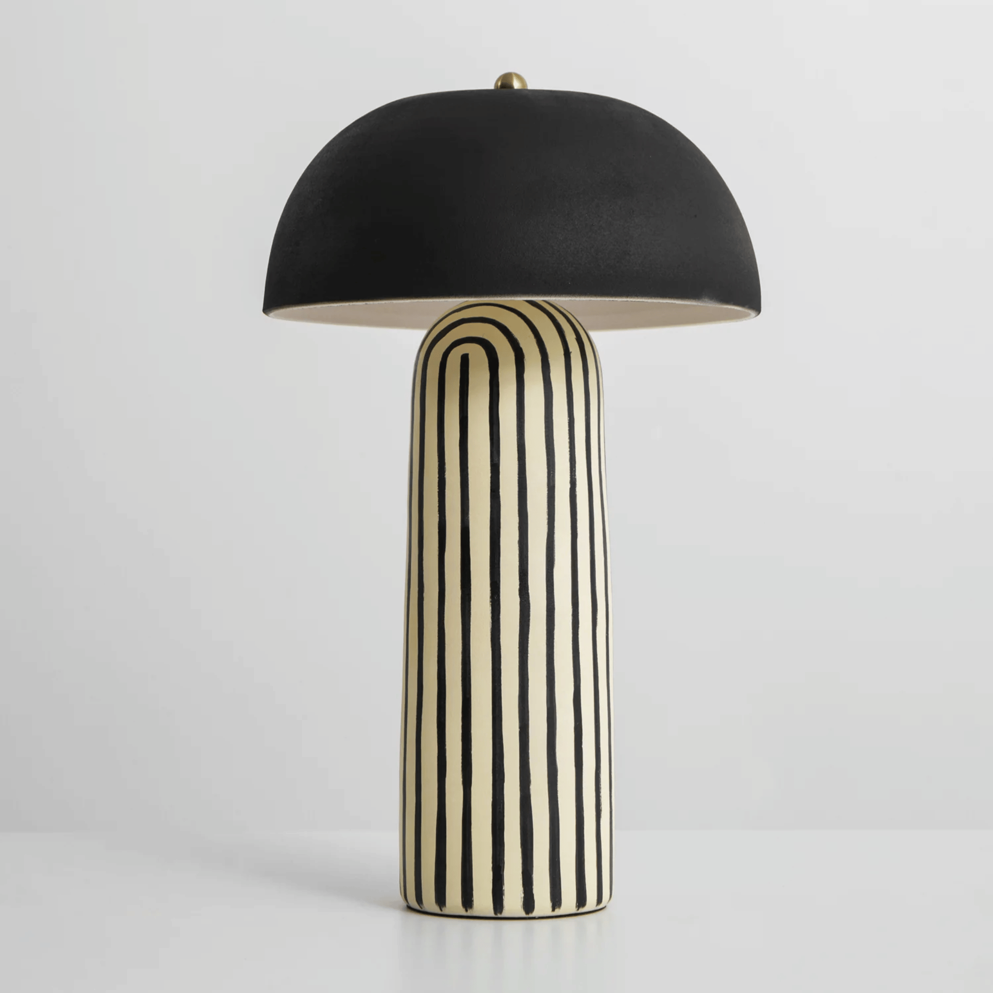 Nordic Striped Ceramic Table Lamp Warm Ambient Glow, Lamps, Remsa Design