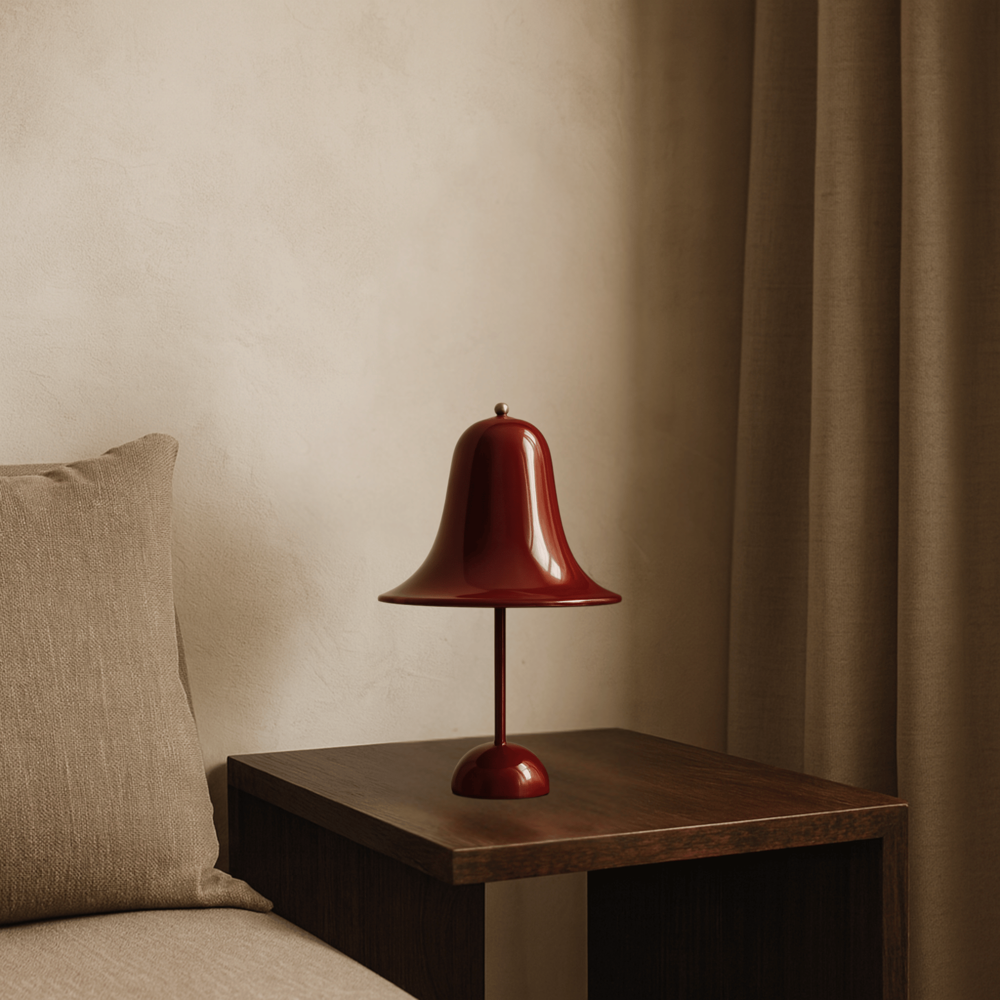 Cordless LED Table Lamp with Touch Dimmer | Skonne, Red, Lamps, Ringla Rechargeable
