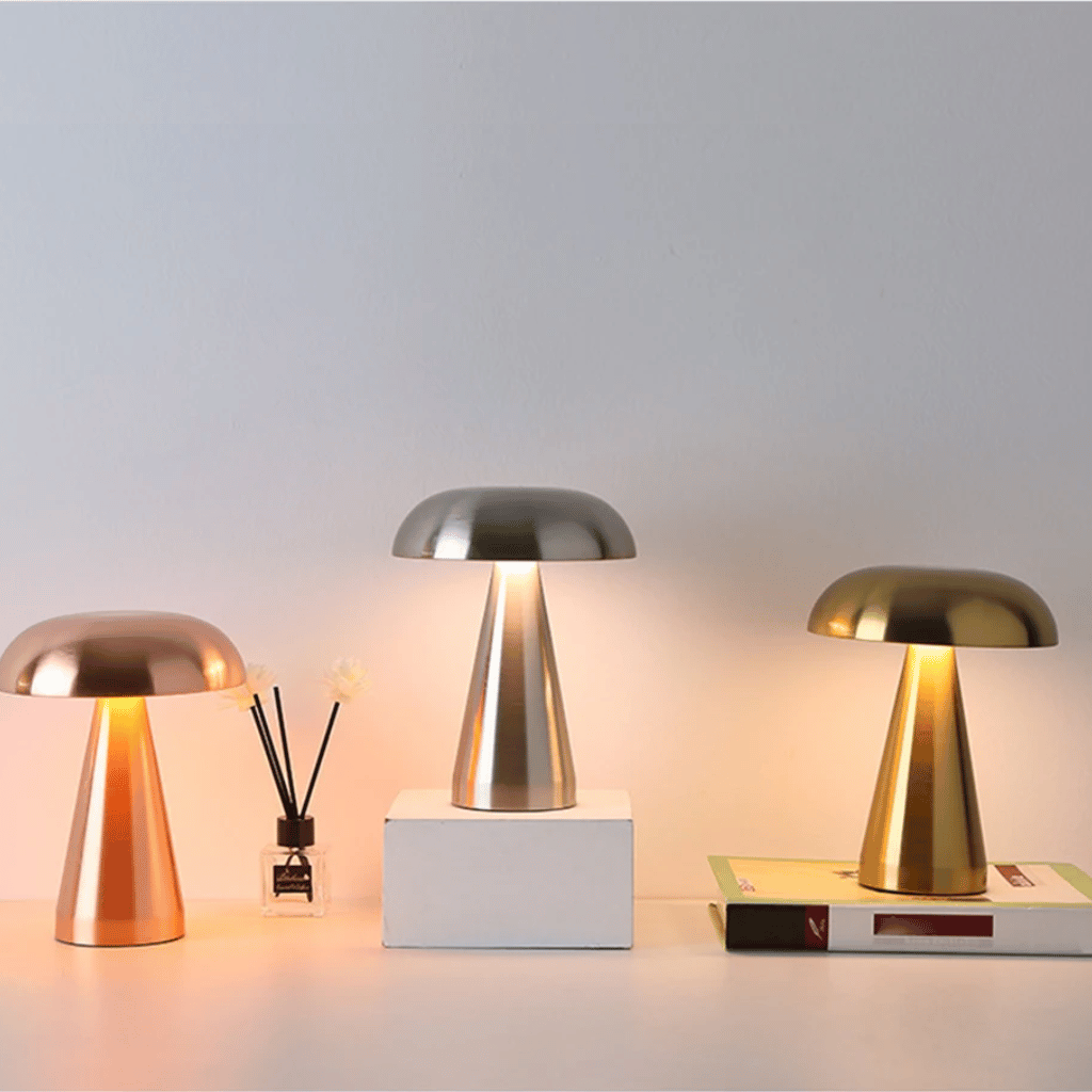 Nordic Retro Mushroom Table Lamp Rechargeable LED, Lamps, Solglo