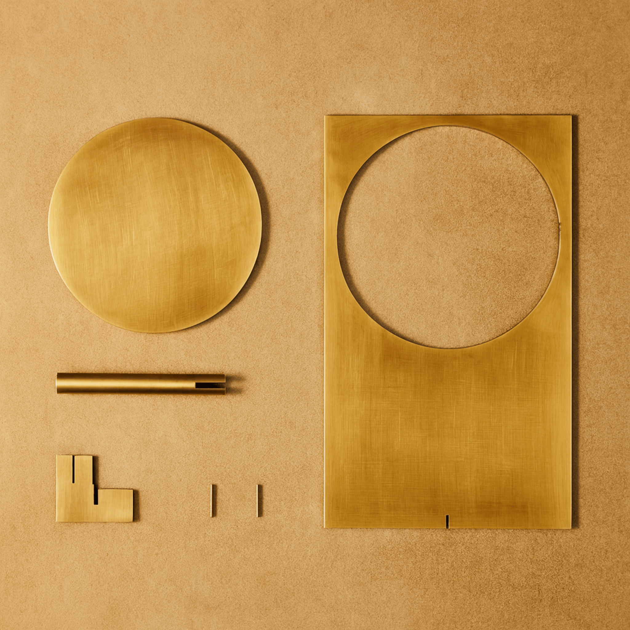 Gold Sunset Table Lamp — Modern Sculptural Design, Lamps, Solglod