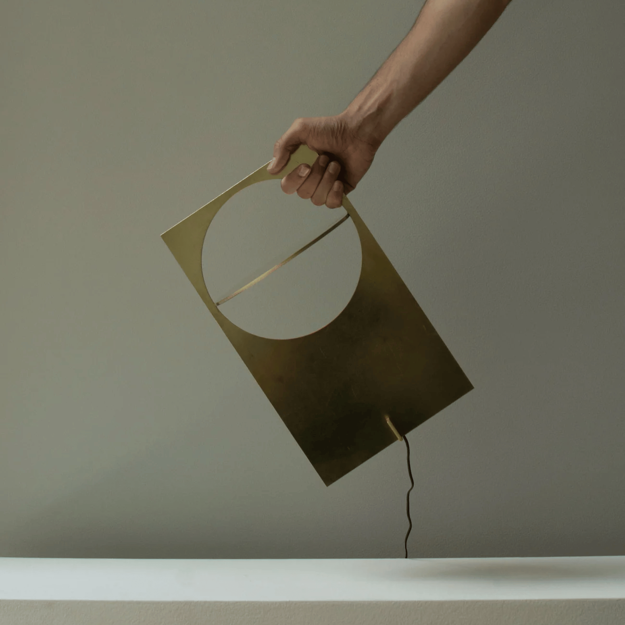 Gold Sunset Table Lamp — Modern Sculptural Design, Lamps, Solglod