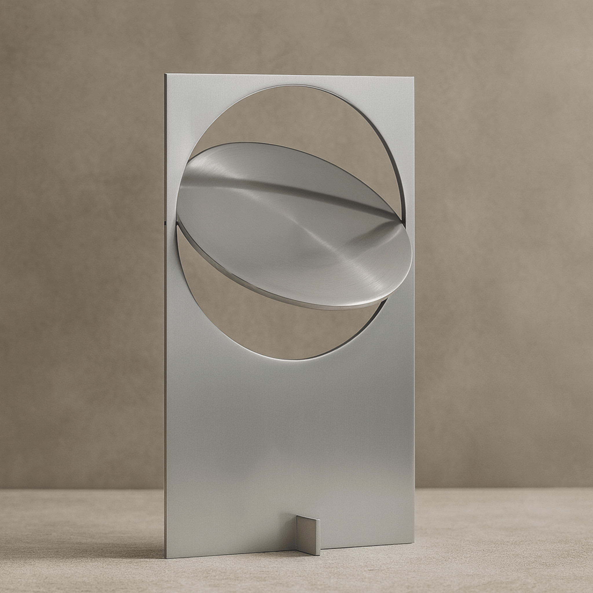 Solring Sculptural Silver Table Lamp with Warm Glow, Lamps, Modern Sunset