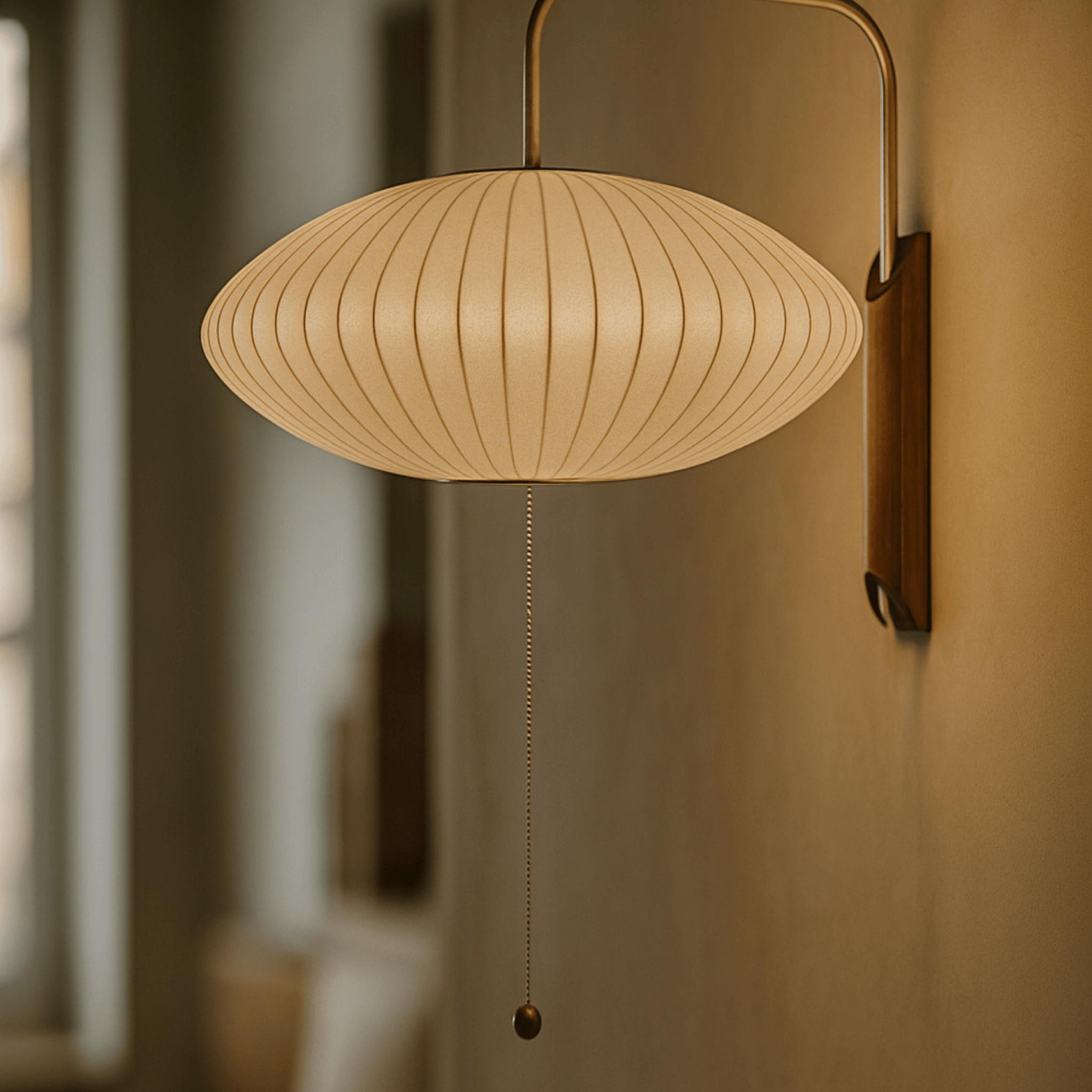 Solvei Silk Wall Sconce — Nordic Minimalist Design, Ellipsoid, Ceiling Light Fixtures, Lamp for Bedroom