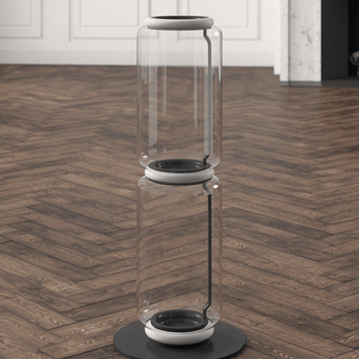 Hand-Blown Glass Column Floor Lamp - Skonne Design, Small, Lamps, Stava Stacked