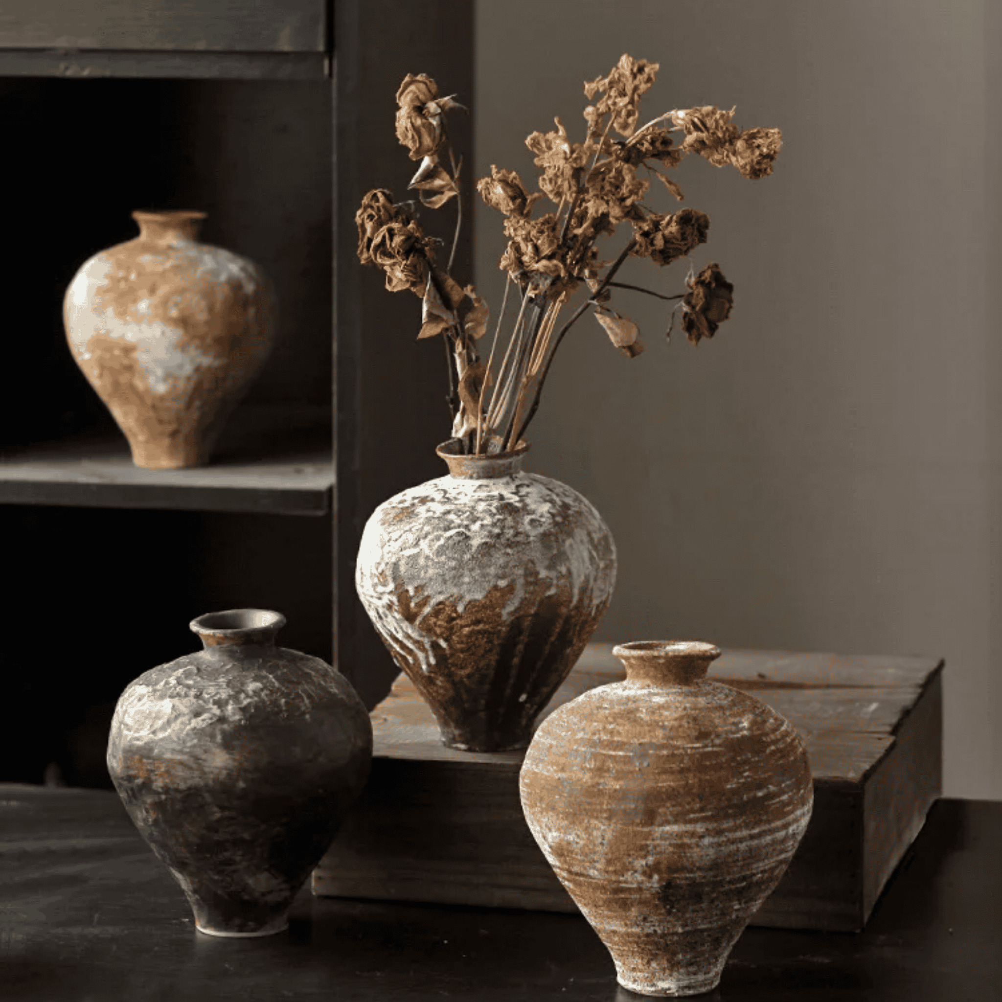 Small Jingdezhen Ceramic Wabi-Sabi Vase by Skonne, Sabi, Vases, Stille