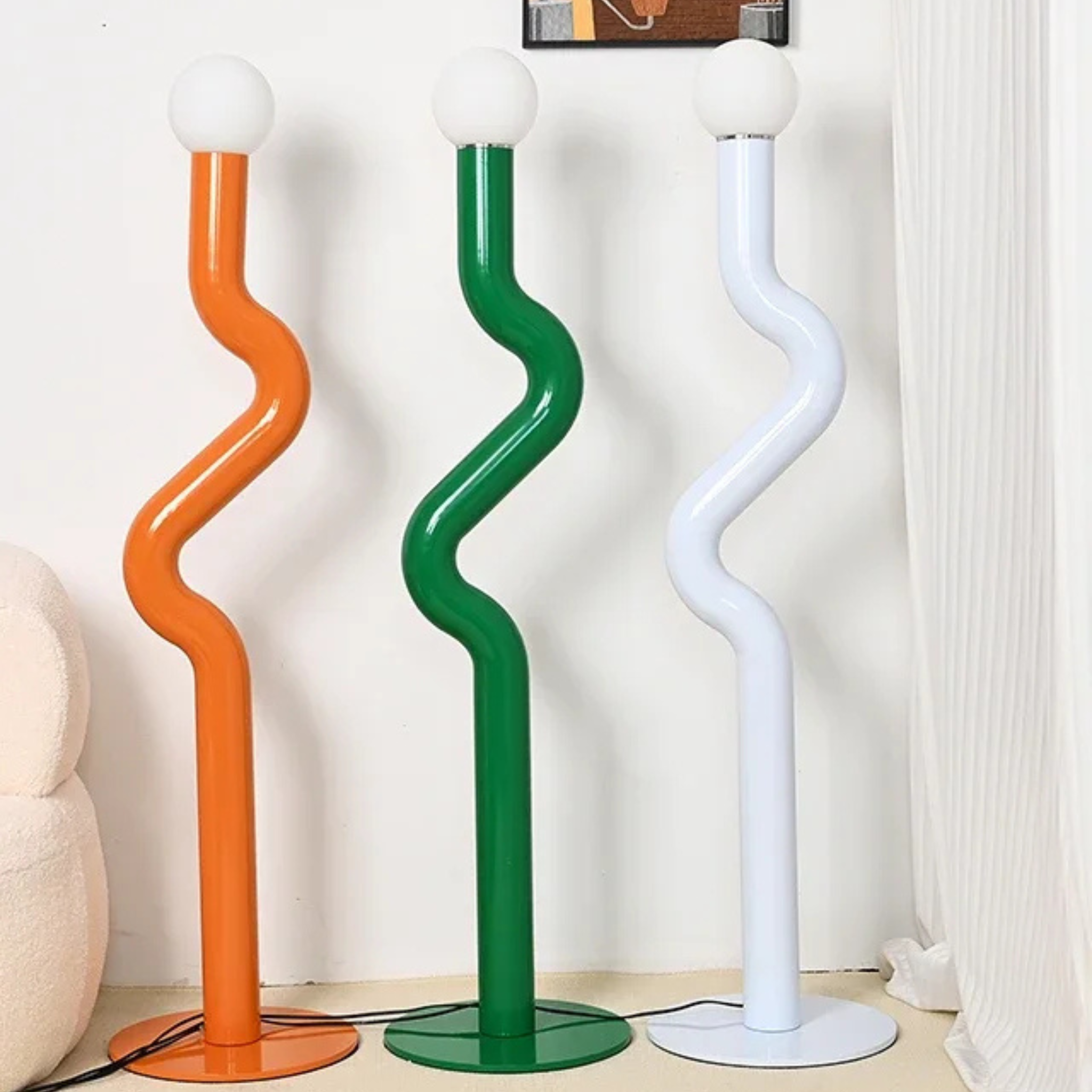 Modern Curved Floor Lamp with Soft Ambient LED Light, Lamps, Svinga Minimalist