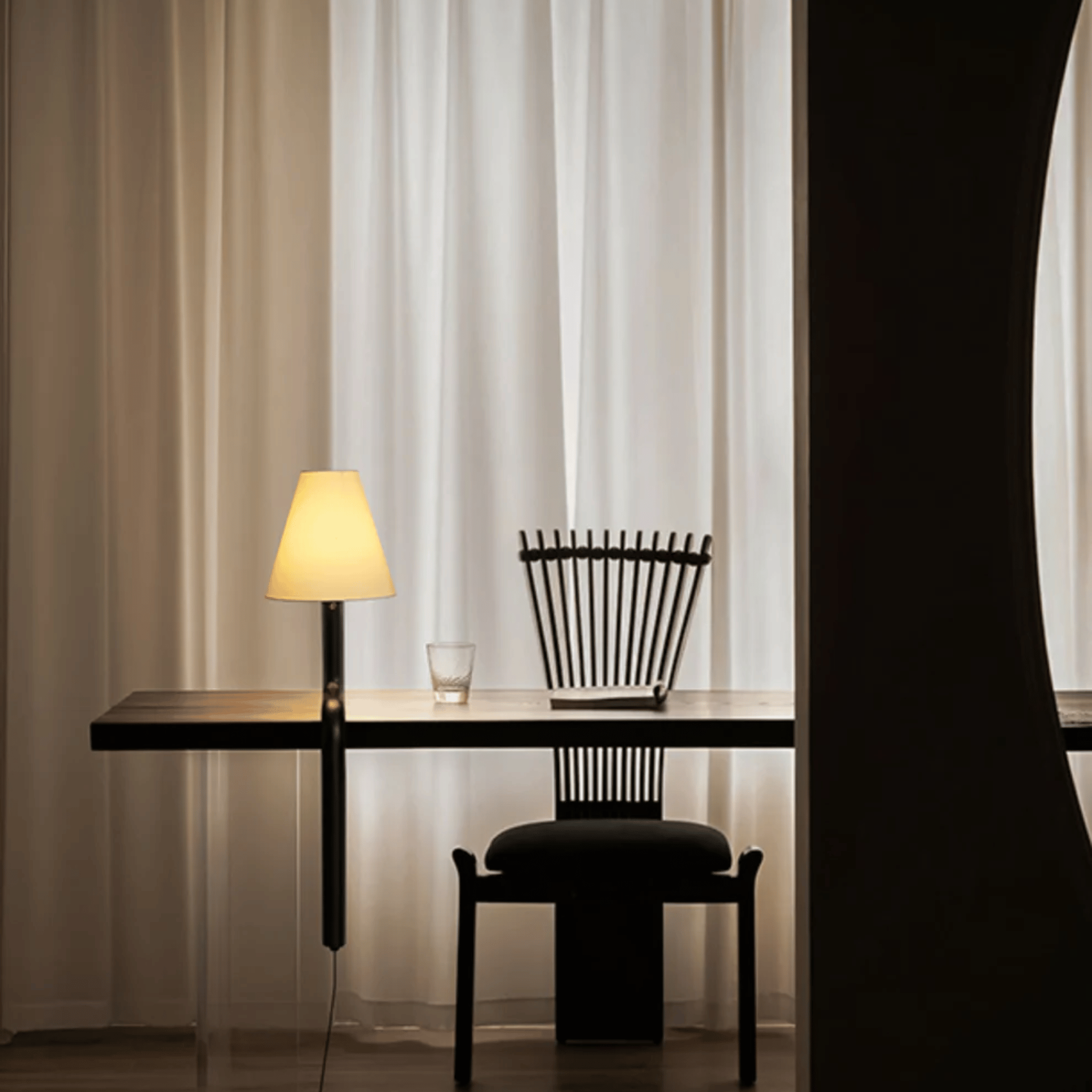 Varma Artisan Solid Wood Table Lamp Warm LED Light, Lamps, Nordic