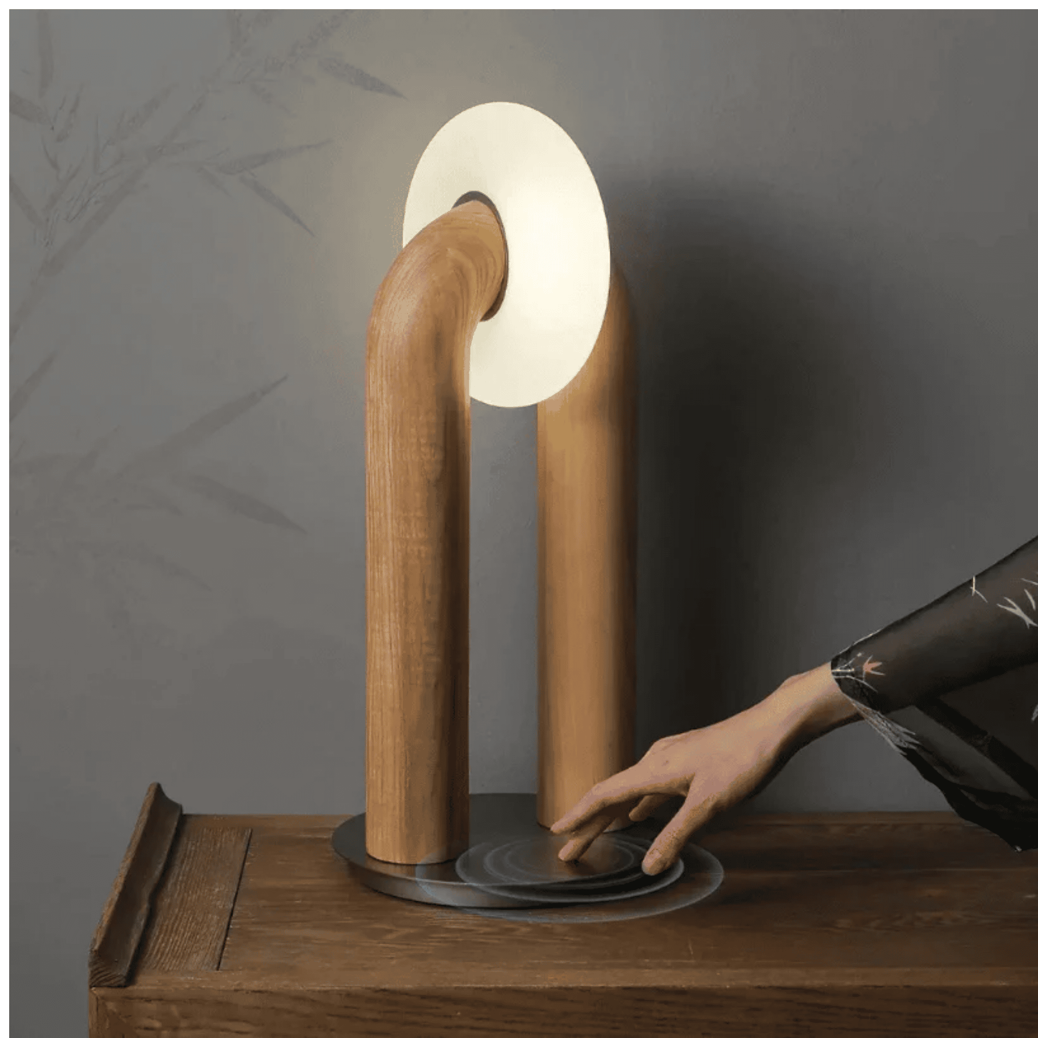 Solid Wood Dimmable Touch Table Lamp - Nordic Style, Lamps, Vedlys Control