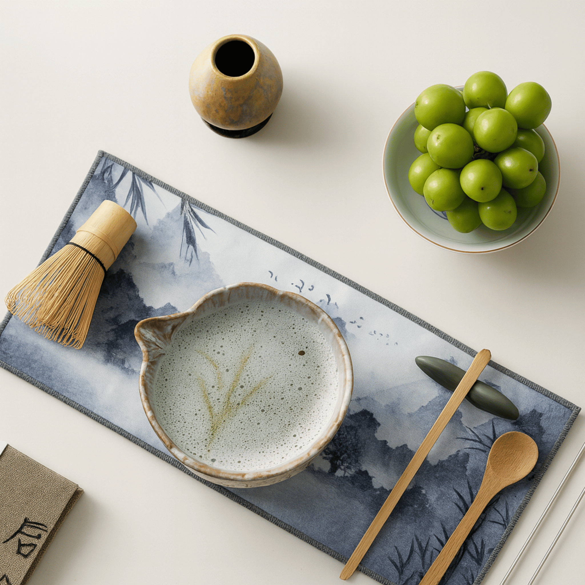 Blomva 8-Piece Ceramic Matcha Tea Set for Ritual, Sets, Kiln-Glazed Handcrafted Ceremony
