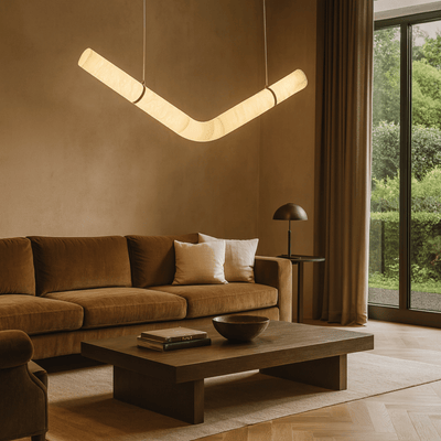 Translation missing: nl.Bogen Marble Arc Pendant Light Dimmable LED Skonne, Medium / Warm light, Ceiling Fixtures, Hand-Carved