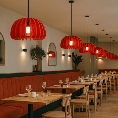 Translation missing: nl.Modern Acoustic Felt Pendant Light — Dampa Skonne, Red, Ceiling Fixtures