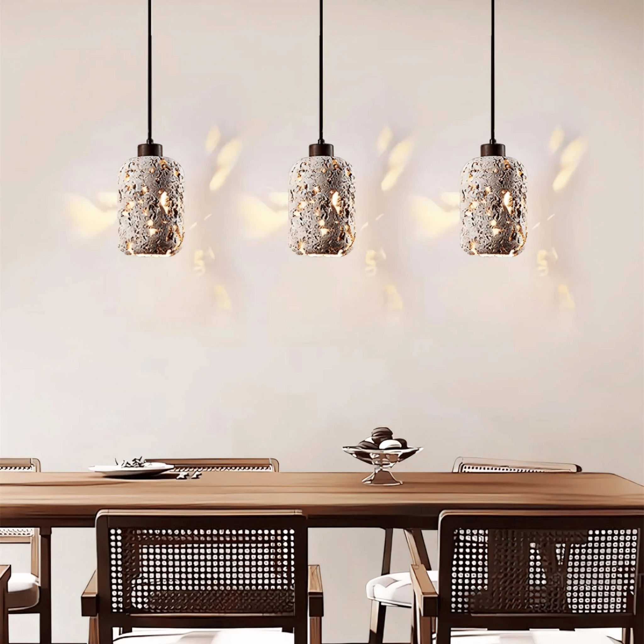 Fjella Travertine Pendant Light for Nordic Homes, Ceiling Fixtures, Stone Japandi
