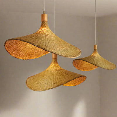 Translation missing: nl.Fletta Bamboo Pendant Light Warm Ambient Glow, Ceiling Fixtures, Hand-Woven