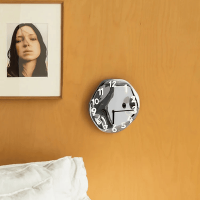 Translation missing: nl.Glansa Ceramic Wall Clock with Chrome Finish, Clocks, Silent Quartz