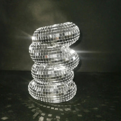 Translation missing: nl.Silver Disco Ball Glass Vase for Modern Home Decor, Vases, Glansa Reflective Flower
