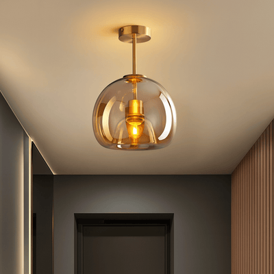 Translation missing: nl.Glasa Nordic Minimalist Glass Stone Ceiling Light, Fixtures, Warm Glow